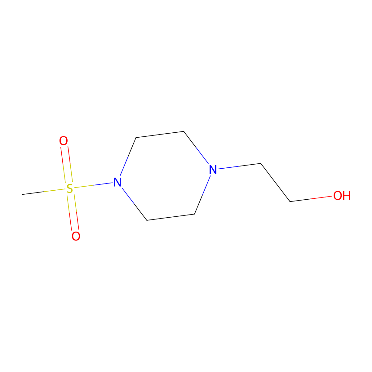 2-(4-(Methylsulfonyl)piperazin-1-yl)ethanol molecular structure, CAS 72388-13-7