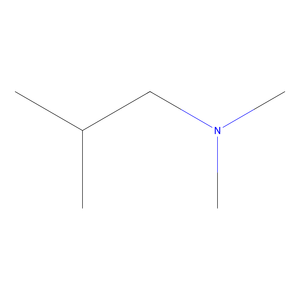 N,N-Dimethylisobutylamine molecular structure, CAS 7239-24-9