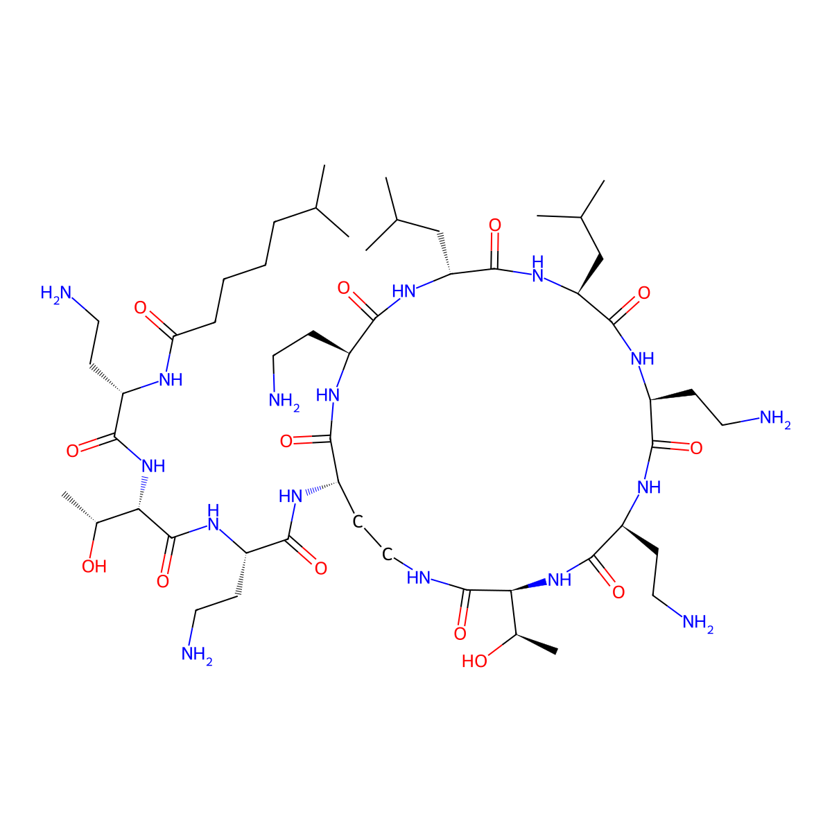Colistin B molecular structure, CAS 7239-48-7
