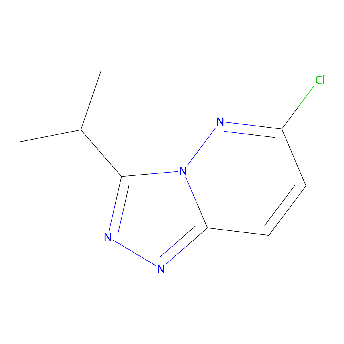 6-Chloro-3-(propan-2-yl)-[1,2,4]triazolo[4,3-b]pyridazine molecular structure, CAS 72392-97-3