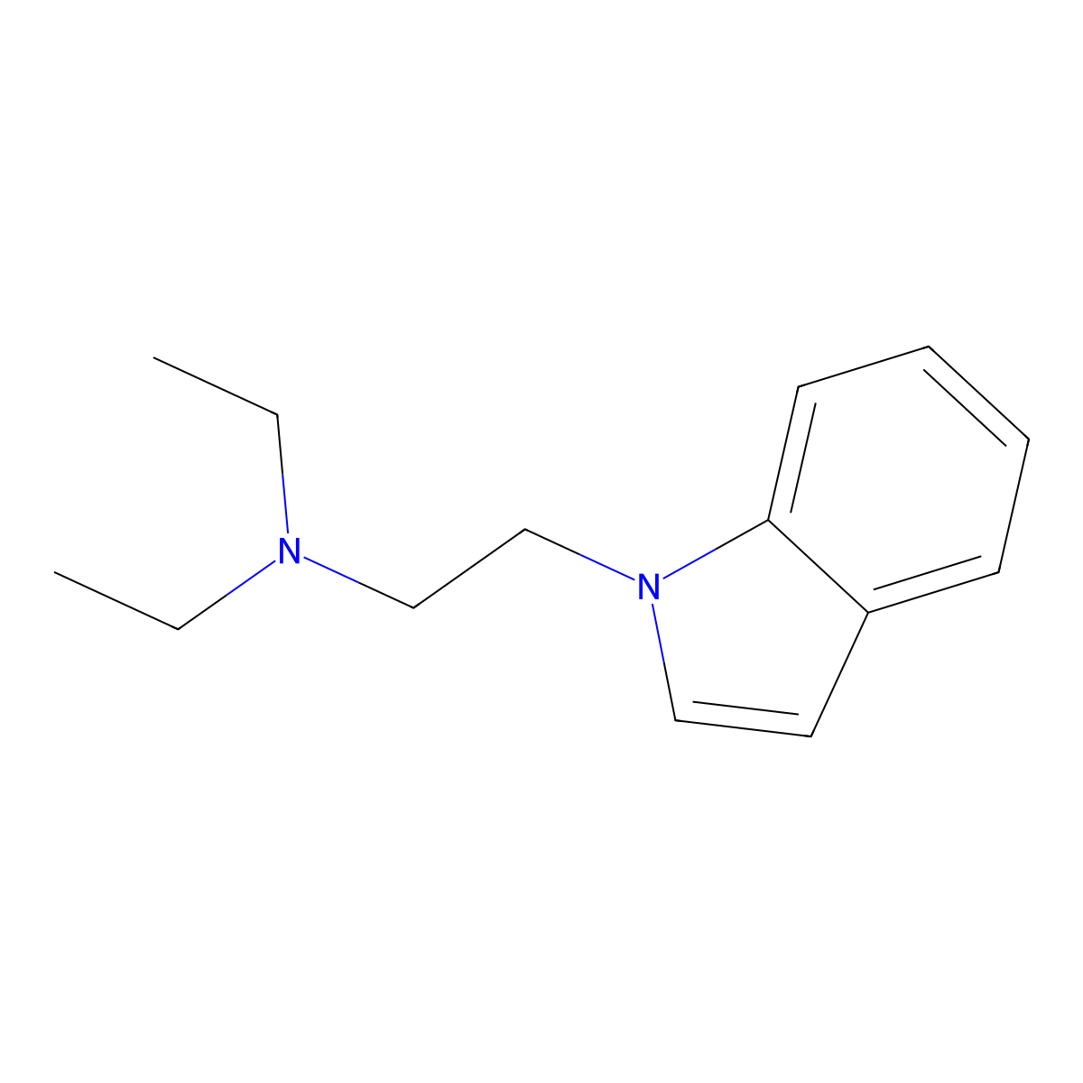 N,N-Diethyl-1H-indole-1-ethanamine molecular structure, CAS 72395-46-1