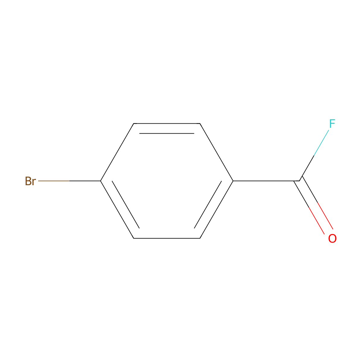 4-Bromobenzoyl fluoride molecular structure, CAS 72398-40-4