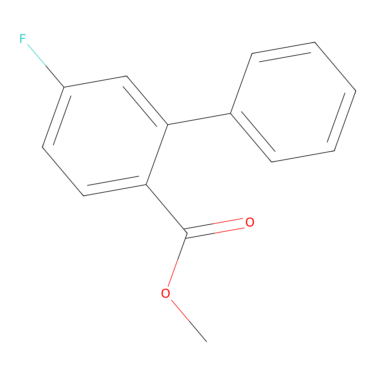 Methyl 4-fluoro-2-phenylbenzoate molecular structure, CAS 724-10-7