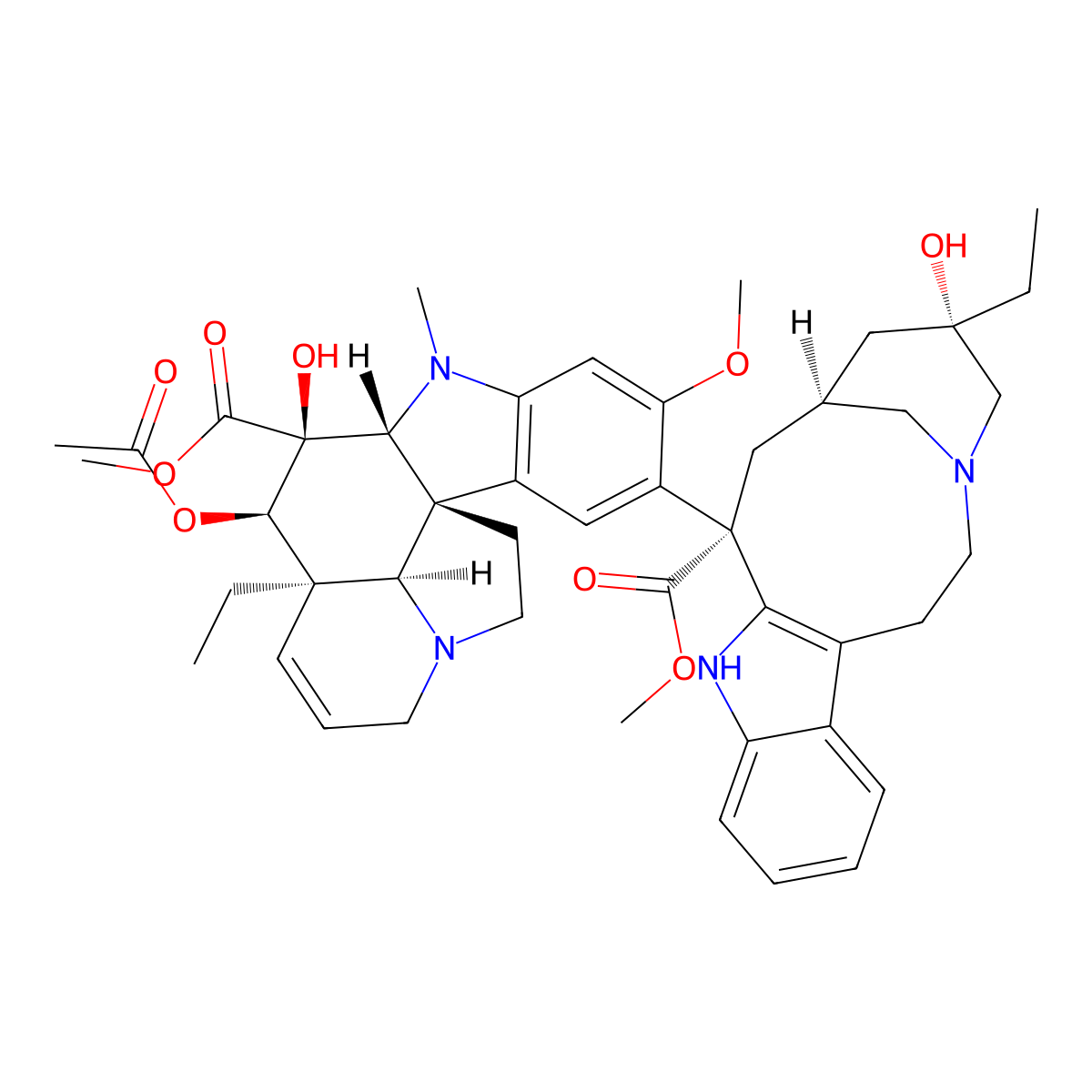 (+)-Vinblastine molecular structure, CAS 72401-36-6