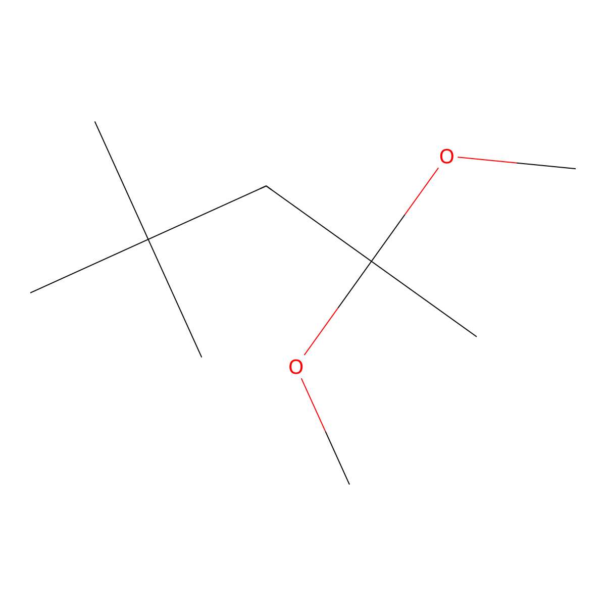 2,2-Dimethoxy-4,4-dimethylpentane molecular structure, CAS 72409-07-5