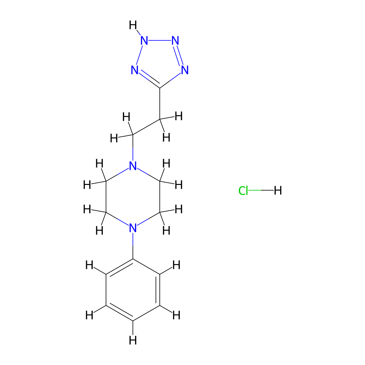 Zolertine Hydrochloride molecular structure, CAS 7241-94-3