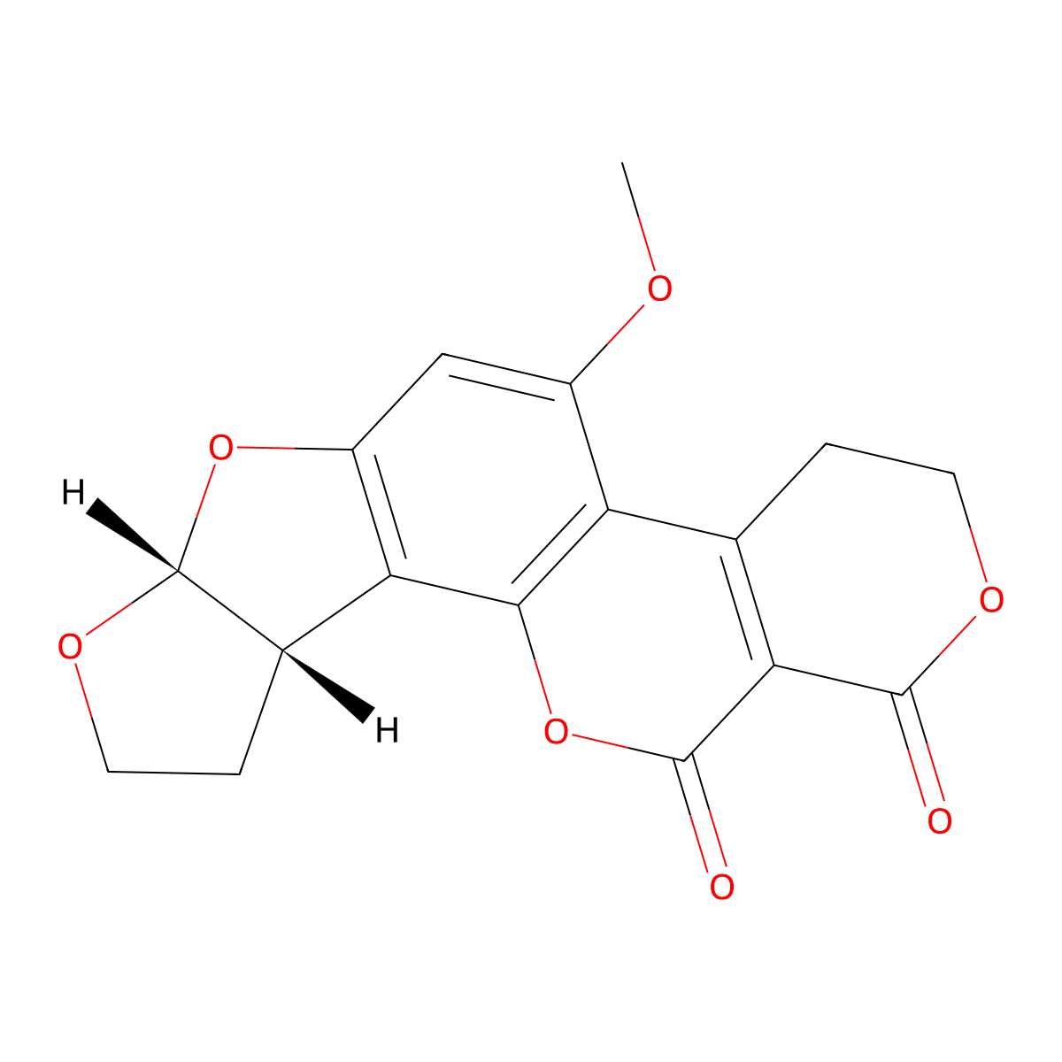 Aflatoxin G2 molecular structure, CAS 7241-98-7
