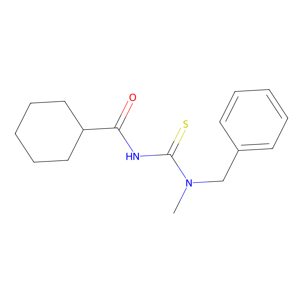 N-[benzyl(methyl)carbamothioyl]cyclohexanecarboxamide molecular structure, CAS 72411-00-8