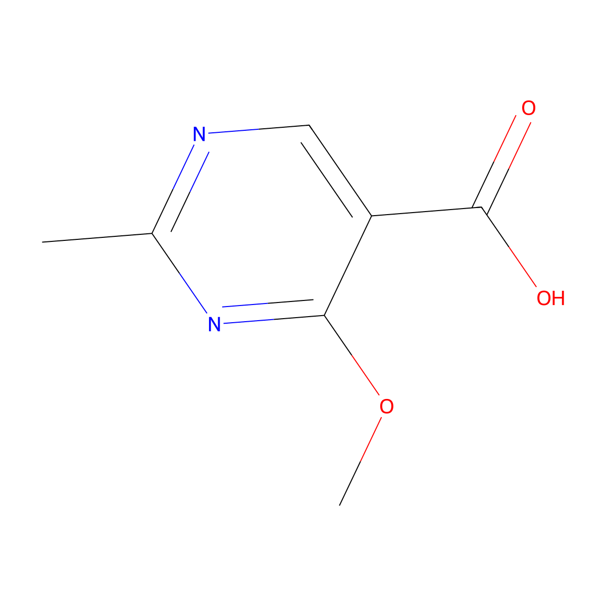 4-Methoxy-2-methylpyrimidine-5-carboxylic acid molecular structure, CAS 72411-88-2