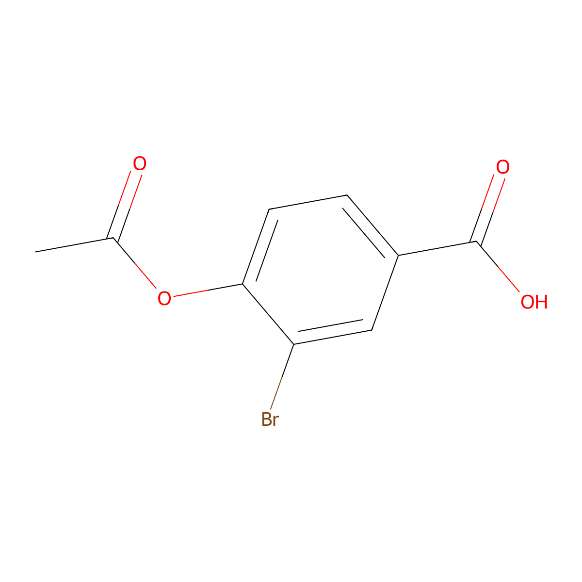 4-Acetoxy-3-bromobenzoic acid molecular structure, CAS 72415-57-7
