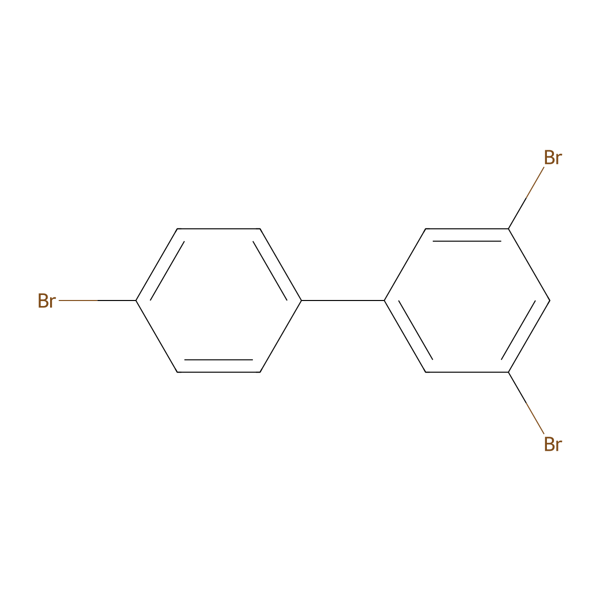 3,4',5-Tribromobiphenyl molecular structure, CAS 72416-87-6