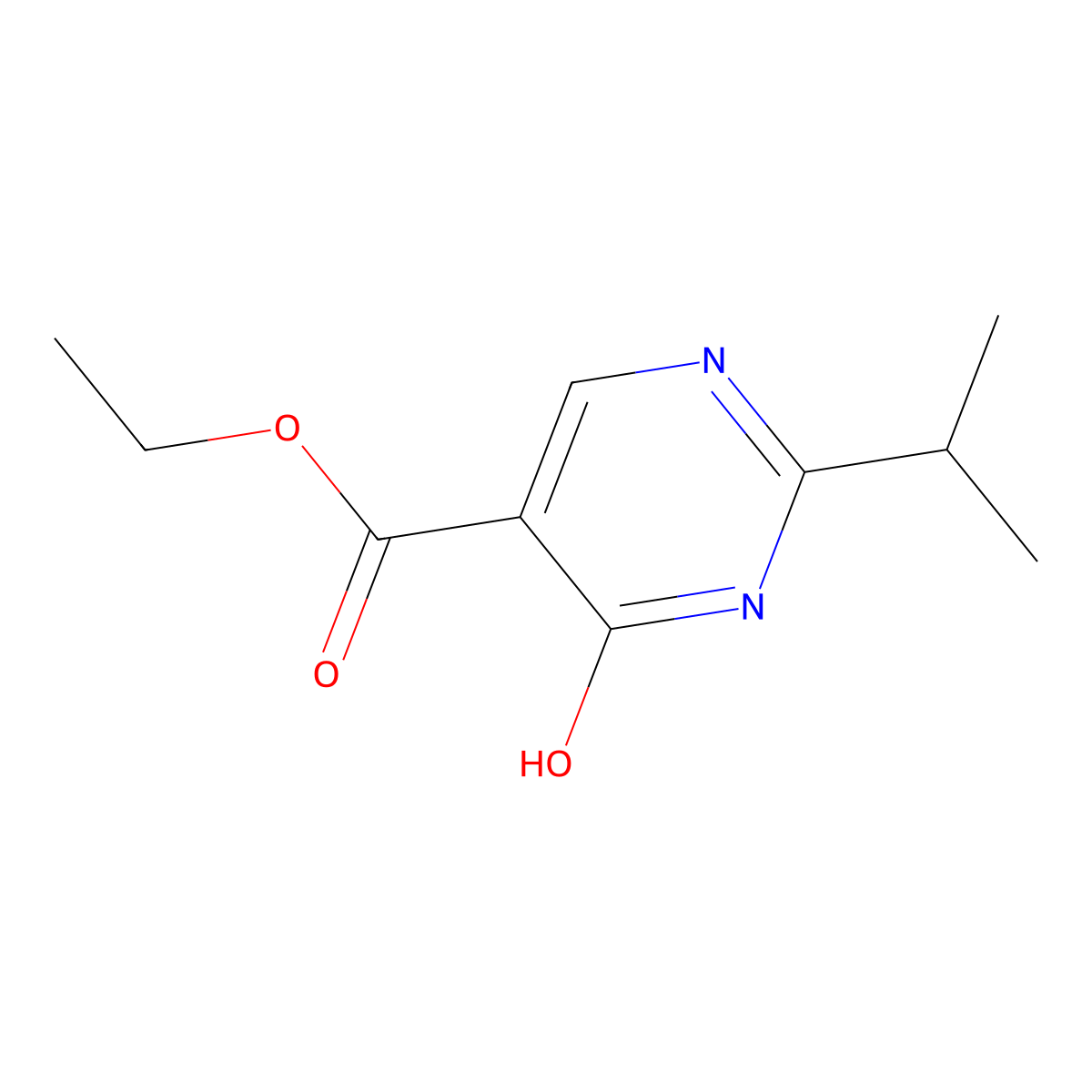 Ethyl 4-hydroxy-2-isopropylpyrimidine-5-carboxylate molecular structure, CAS 72419-30-8