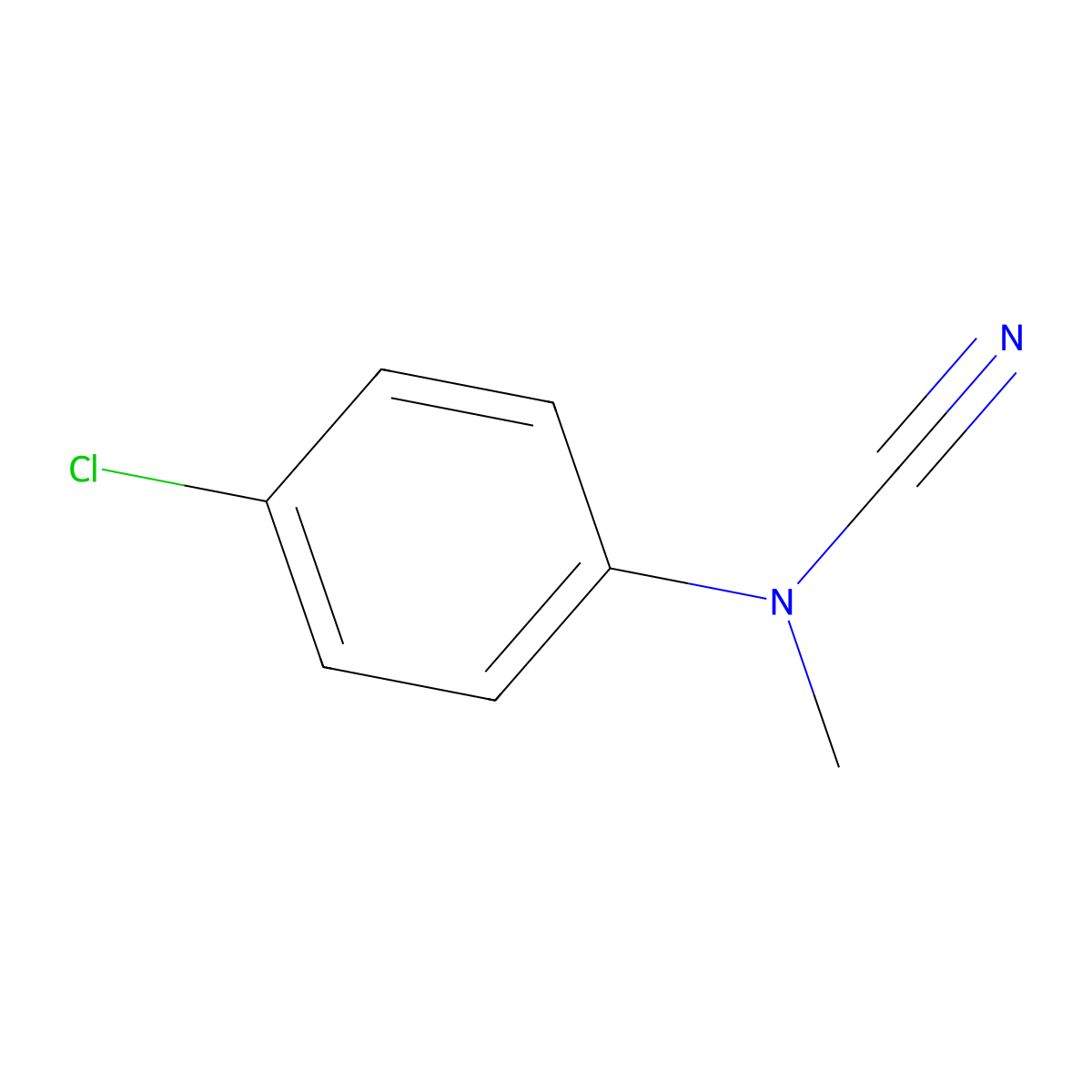 4-Chloro-N-cyano-N-methylaniline molecular structure, CAS 7242-42-4