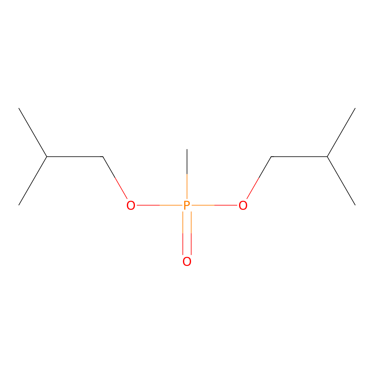 Diisobutyl methylphosphonate molecular structure, CAS 7242-56-0