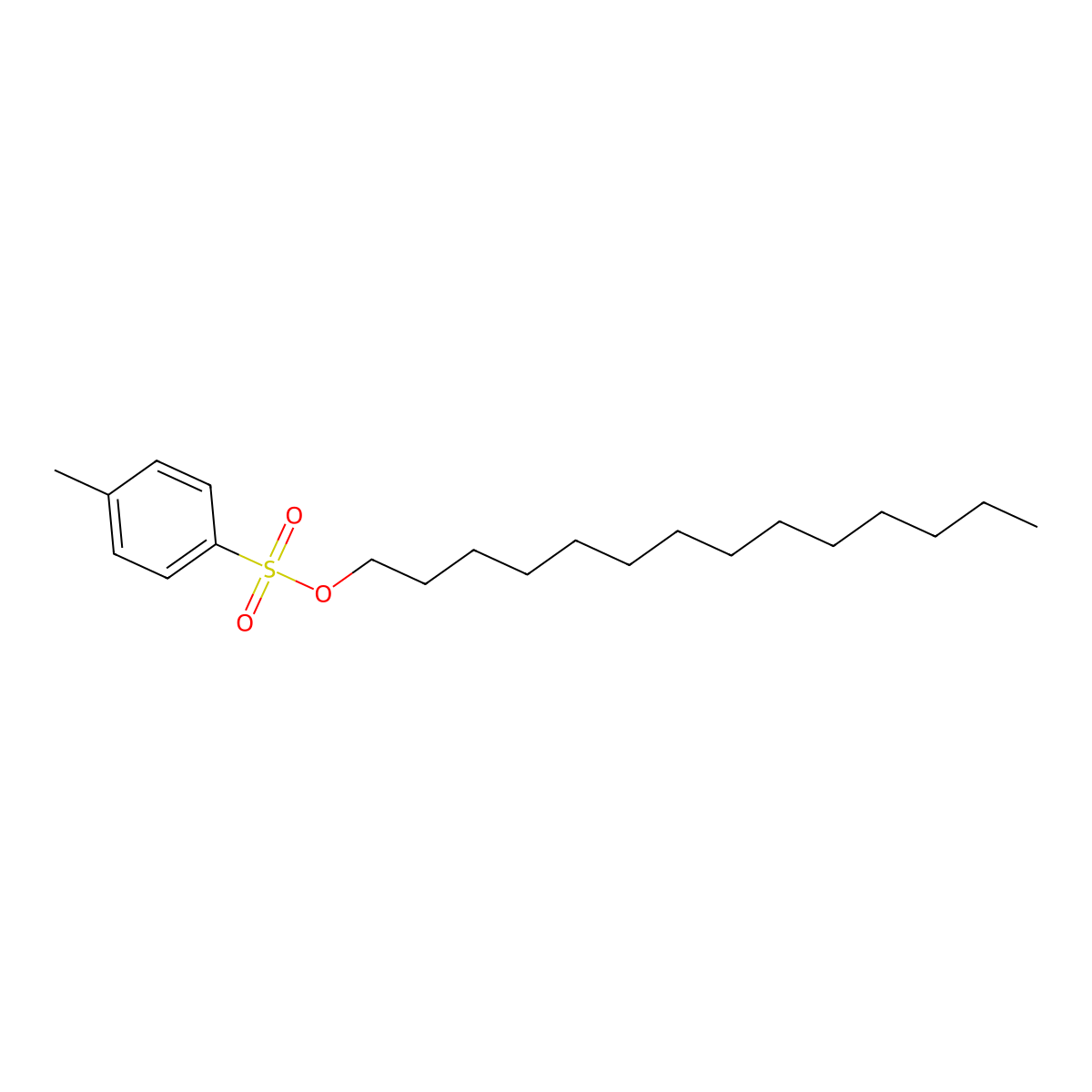 Tetradecyl 4-methylbenzenesulfonate molecular structure, CAS 72422-53-8