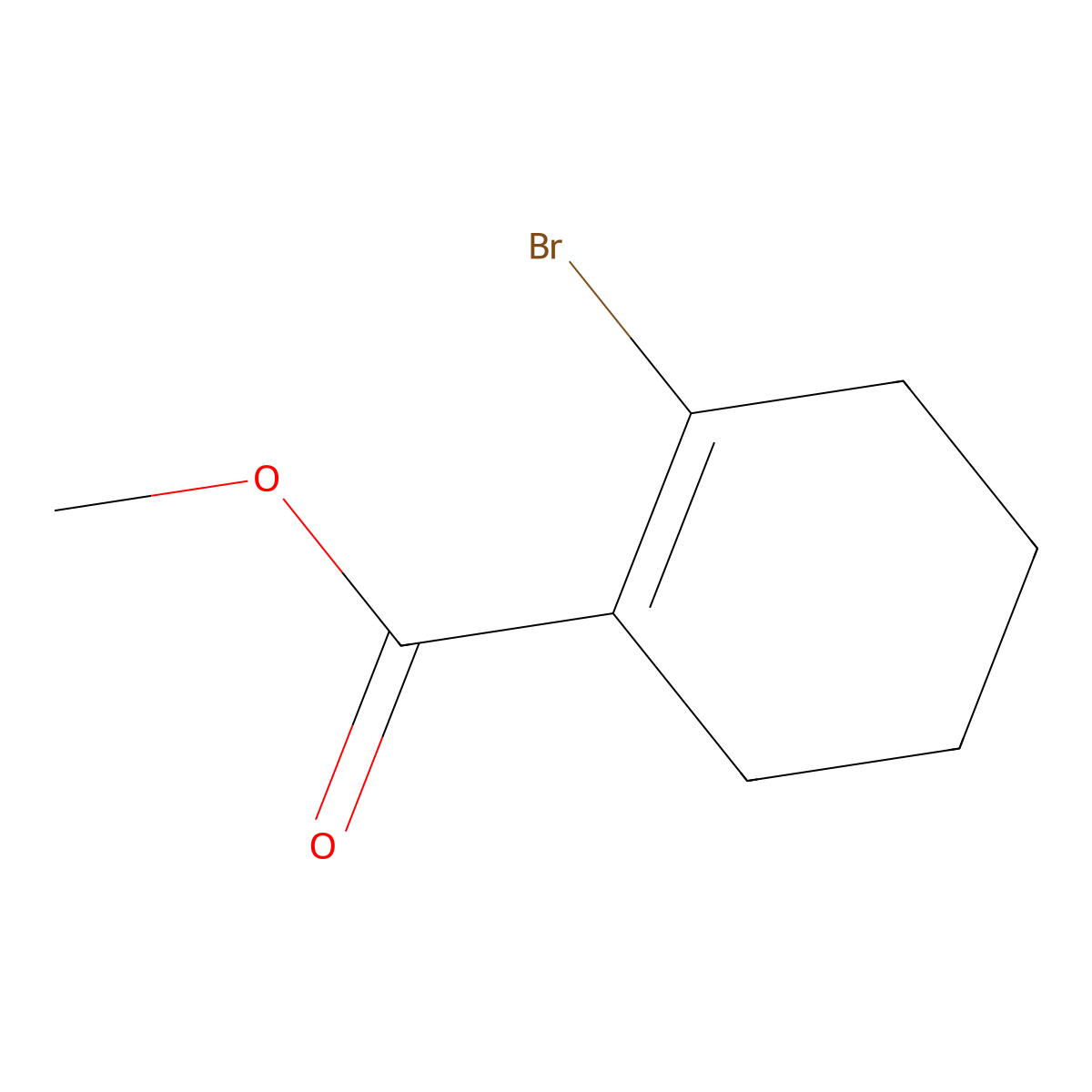 Methyl 2-Bromo-1-cyclohexenecarboxylate molecular structure, CAS 72422-64-1