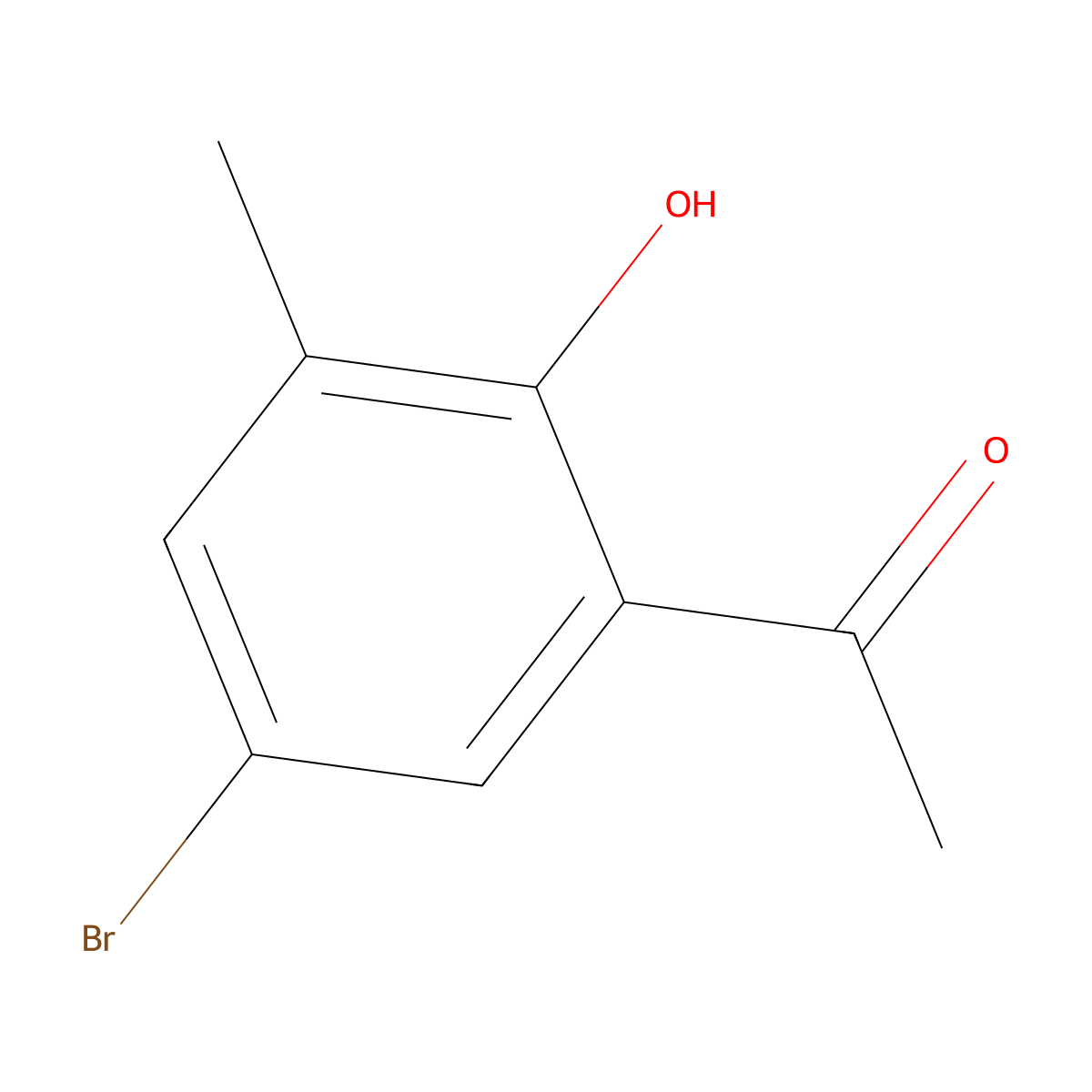 1-(5-Bromo-2-hydroxy-3-methylphenyl)ethan-1-one molecular structure, CAS 72422-80-1