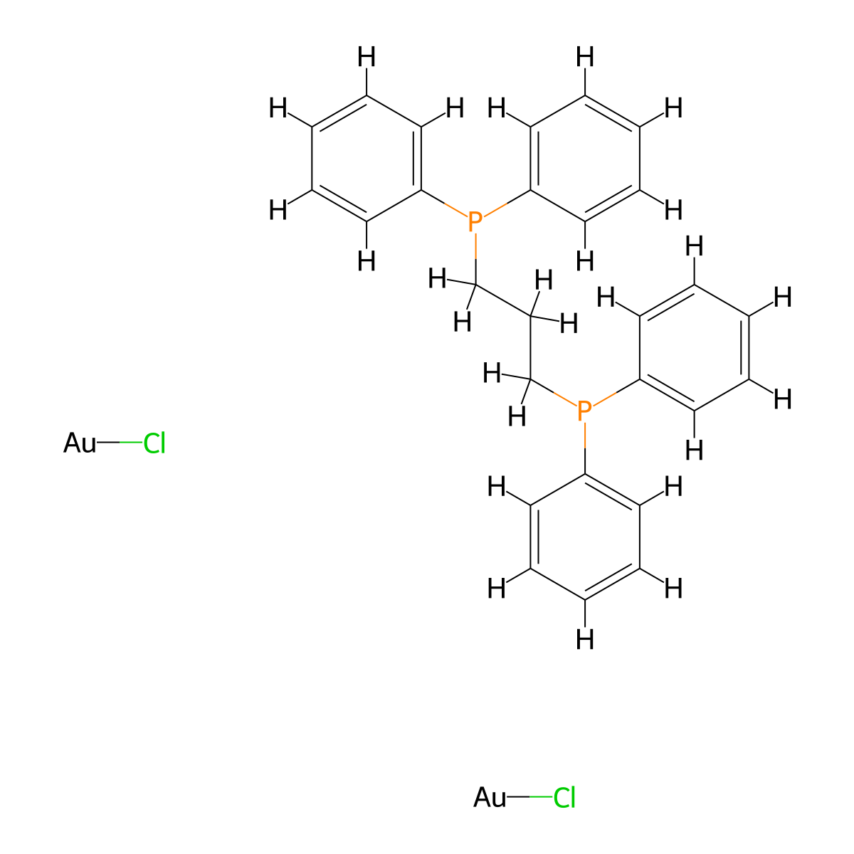 Bis(chlorogold(I)) 1,3-bis(diphenylphosphino)propane molecular structure, CAS 72428-60-5