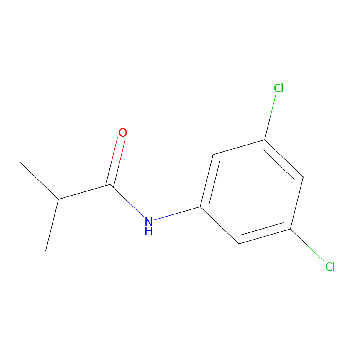 N-(3,5-dichlorophenyl)-2-methylpropanamide molecular structure, CAS 7243-71-2
