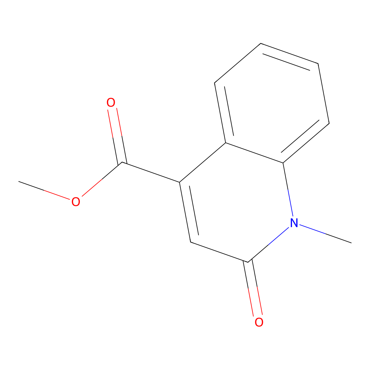 Methyl 1-methyl-2-oxoquinoline-4-carboxylate molecular structure, CAS 72430-31-0