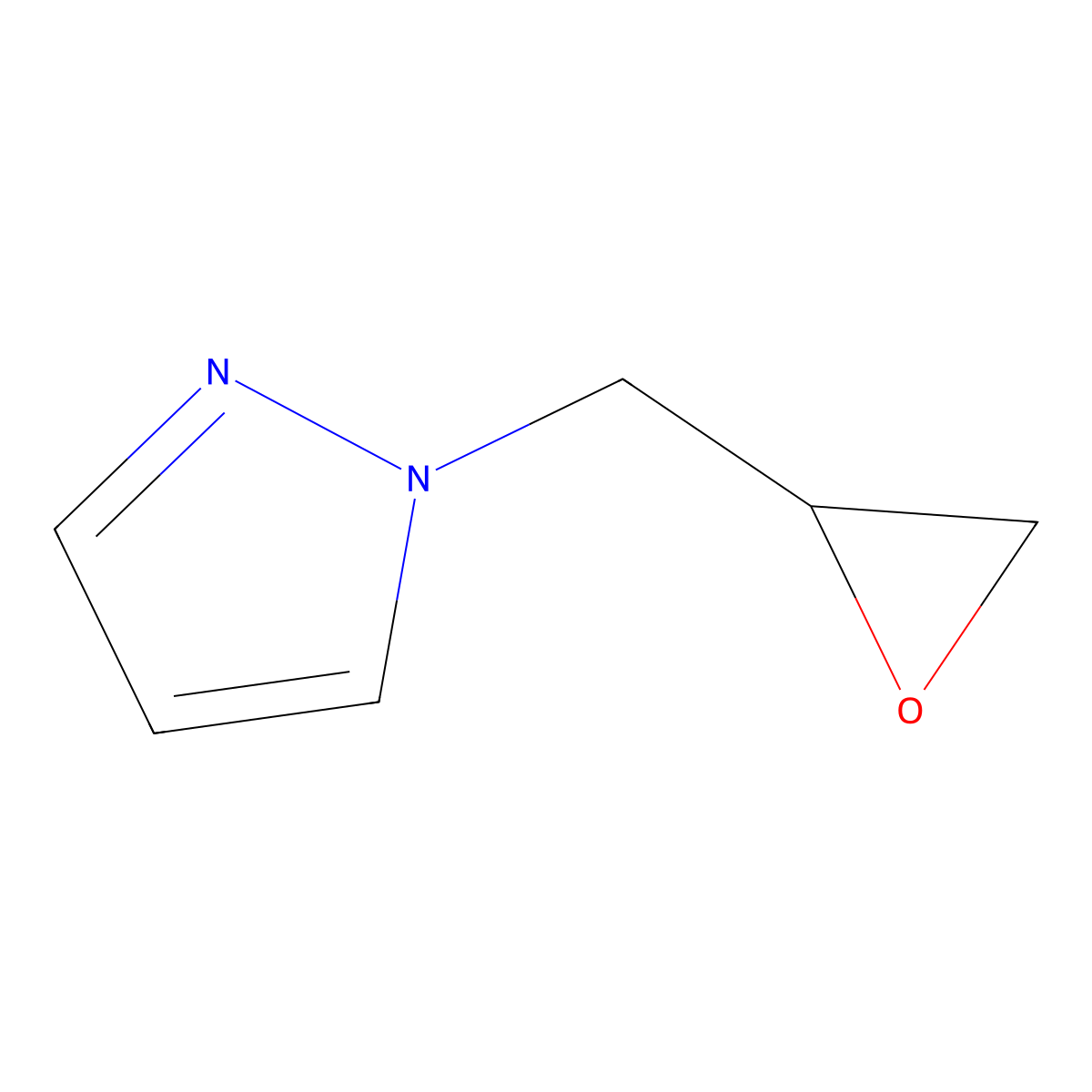 1-(oxiran-2-ylmethyl)-1H-pyrazole molecular structure, CAS 72430-57-0