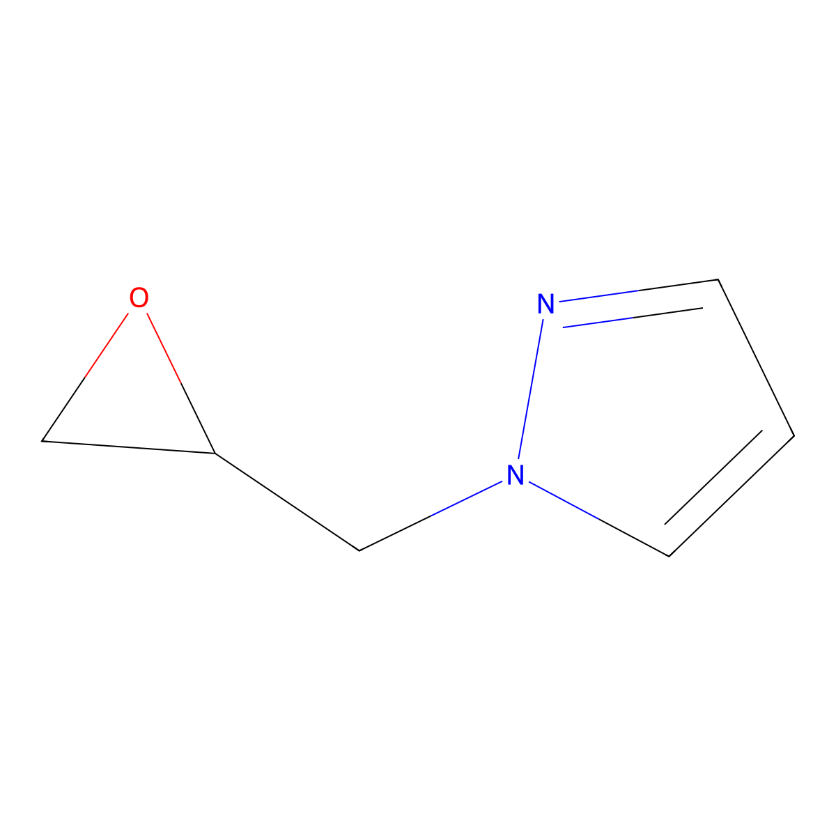 1-(oxiran-2-ylmethyl)-1H-pyrazole molecular structure, CAS 72430-57-0