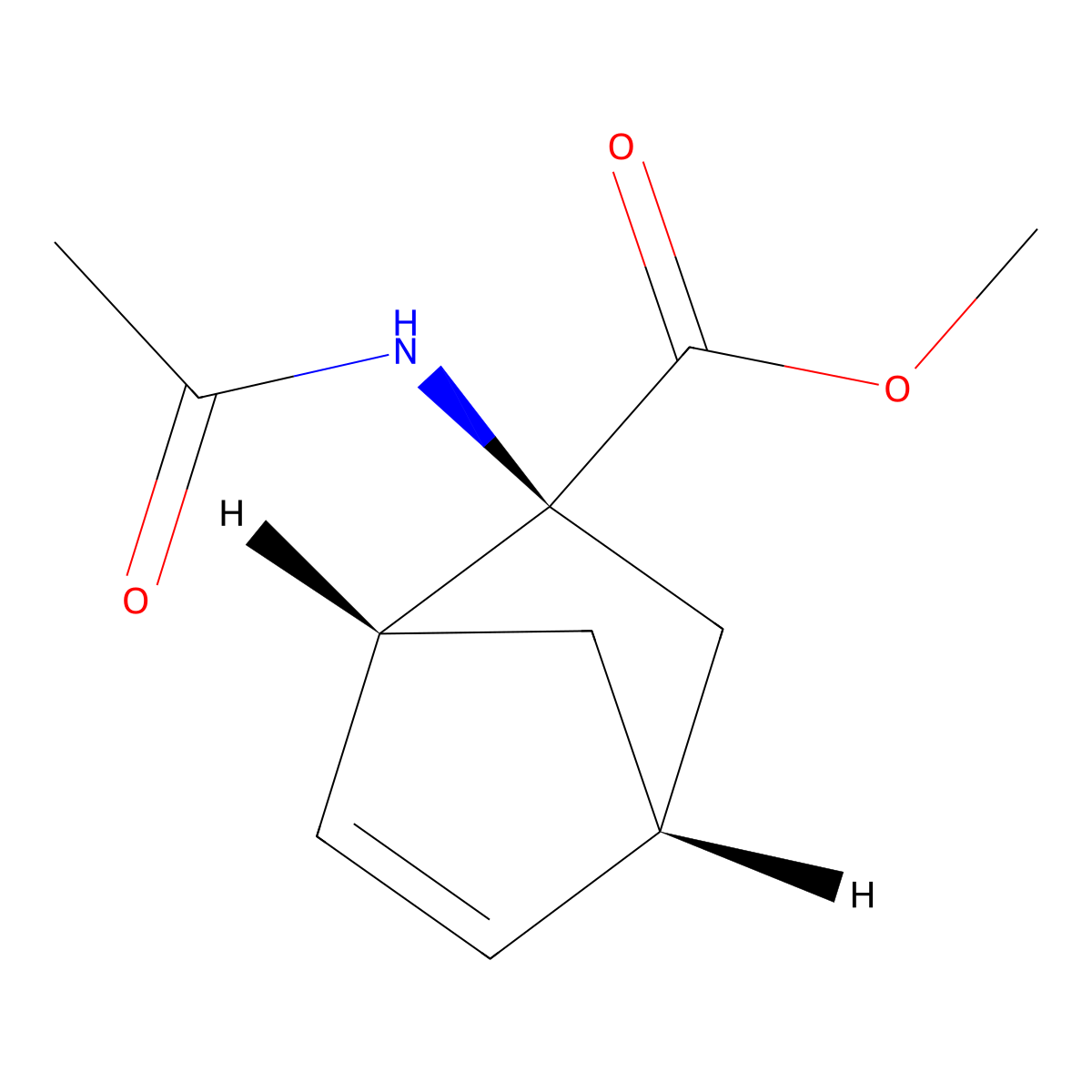 methyl (1R,2S,4R)-2-acetamidobicyclo[2.2.1]hept-5-ene-2-carboxylate molecular structure, CAS 72431-82-4