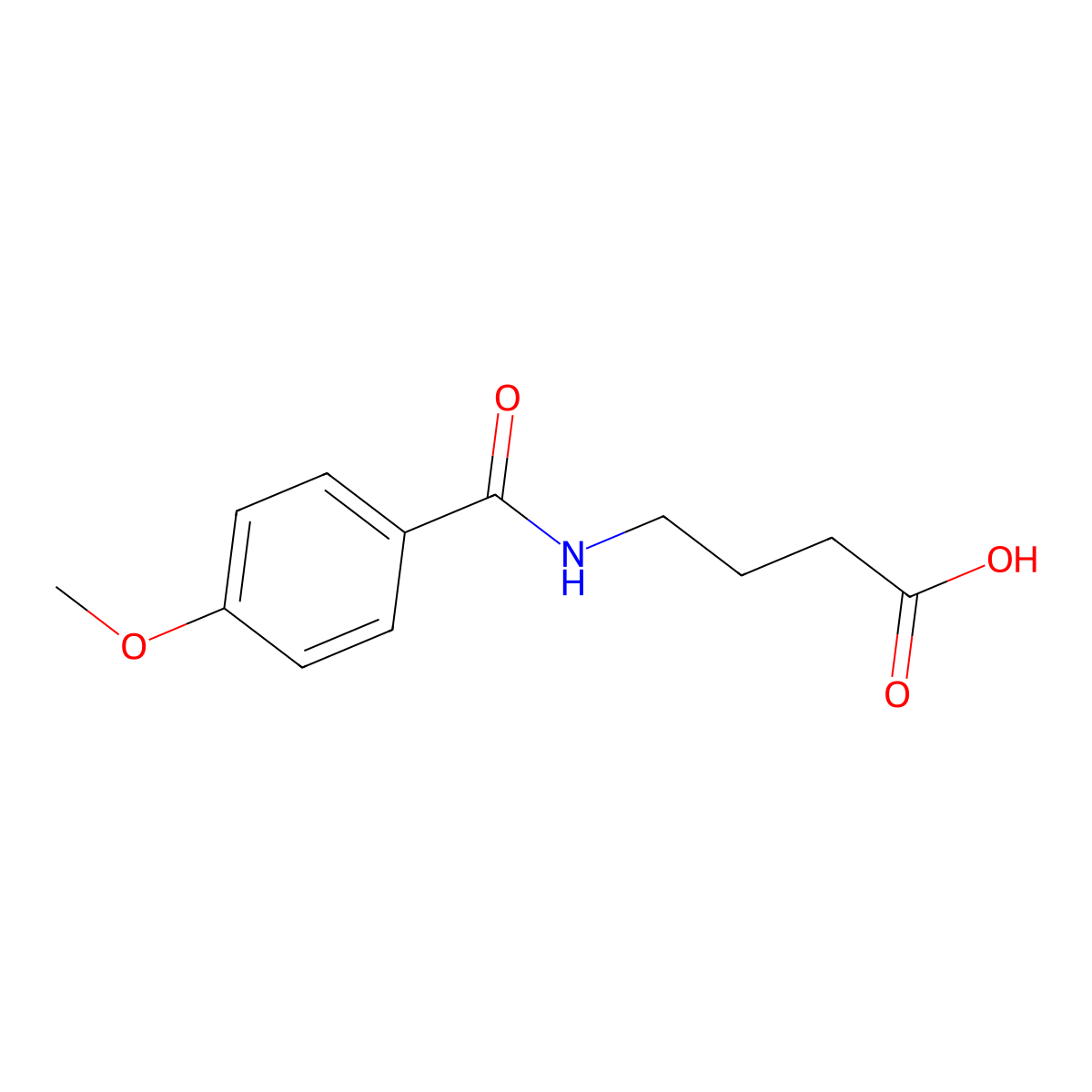 4-p-Anisamidobutyric acid molecular structure, CAS 72432-14-5