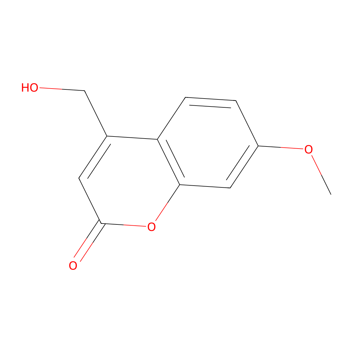 4-(hydroxymethyl)-7-methoxy-2H-chromen-2-one molecular structure, CAS 72433-26-2
