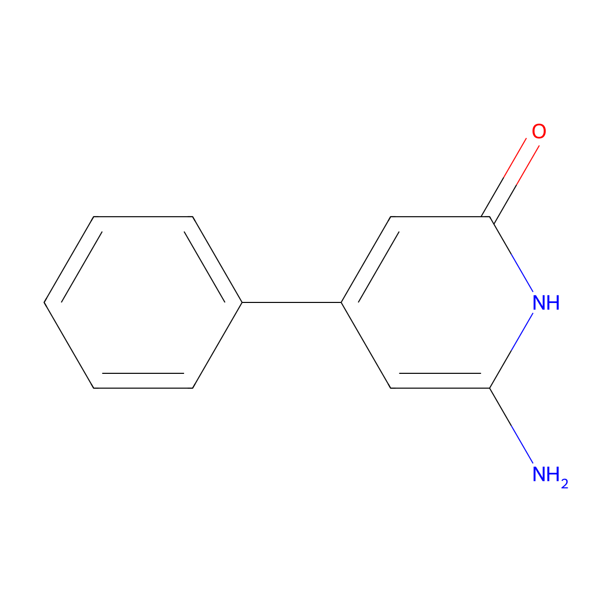 6-Amino-4-phenyl-1H-pyridin-2-one molecular structure, CAS 72435-03-1