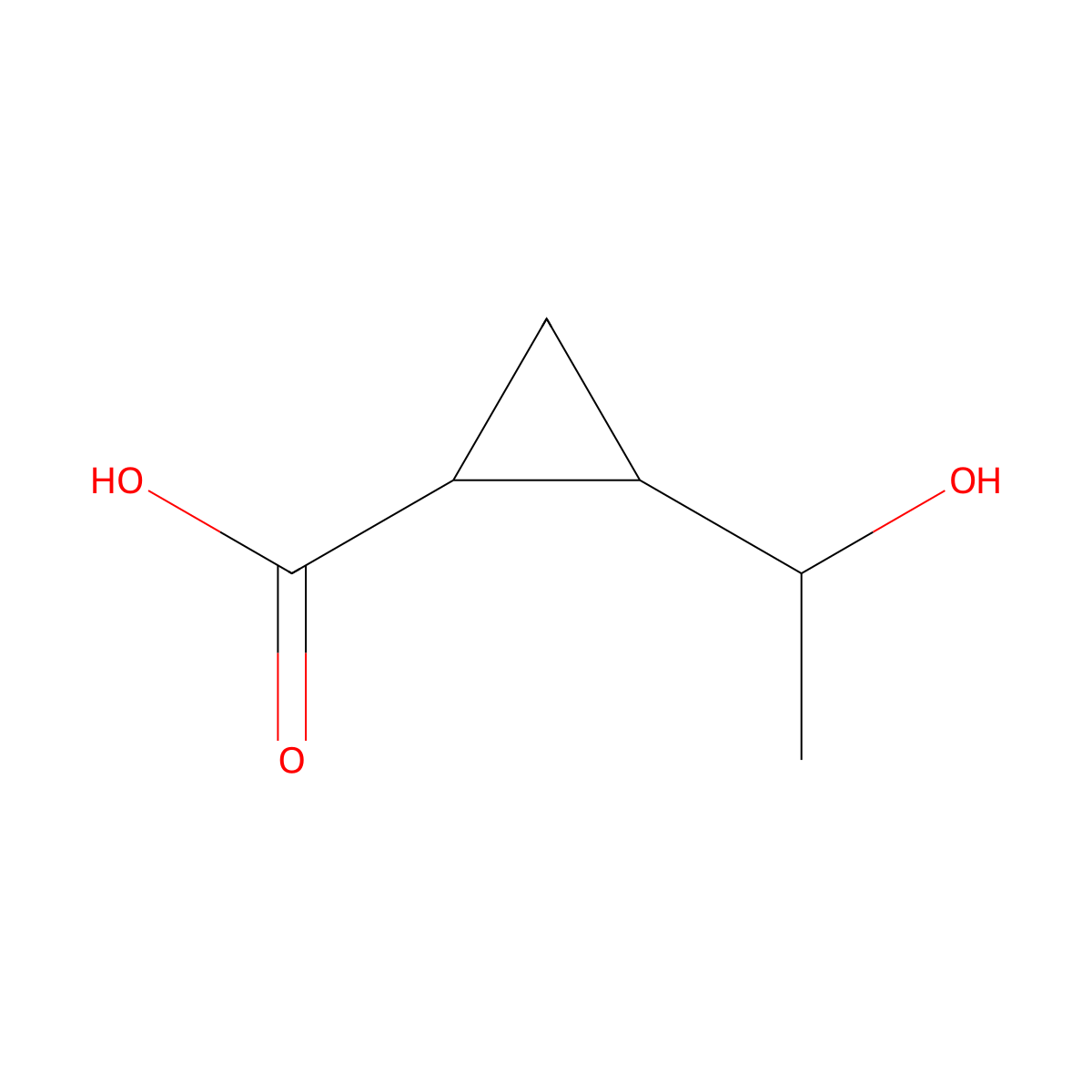 2-(1-Hydroxyethyl)cyclopropane-1-carboxylic acid molecular structure, CAS 72436-83-0