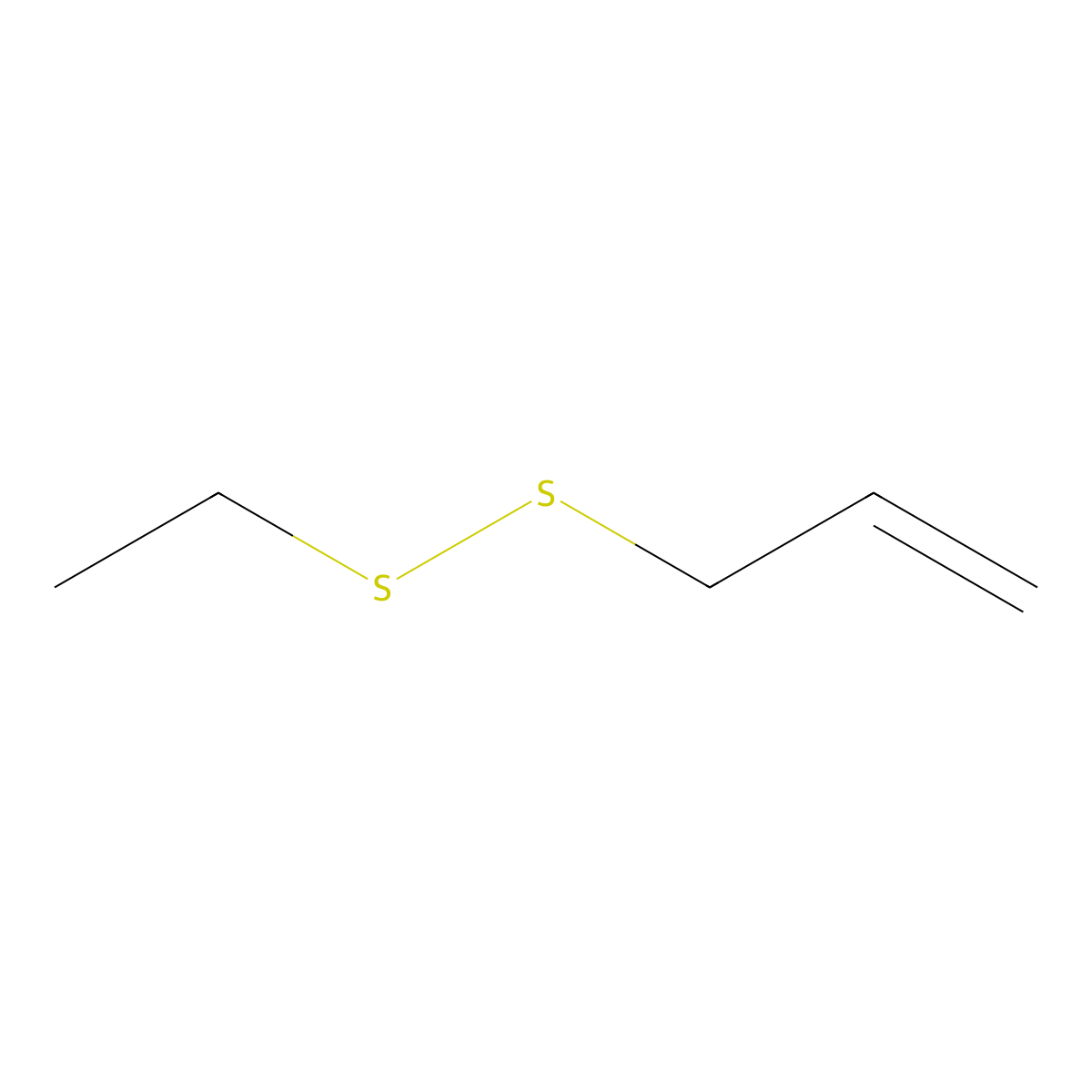 Ethyl allyl disulfide molecular structure, CAS 72437-63-9