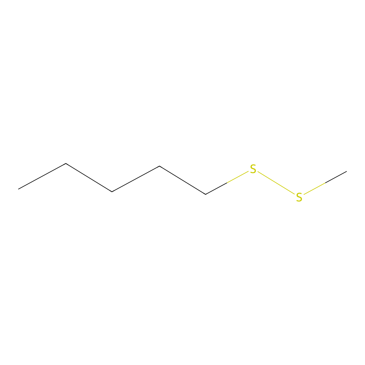 Amyl methyl disulfide molecular structure, CAS 72437-68-4