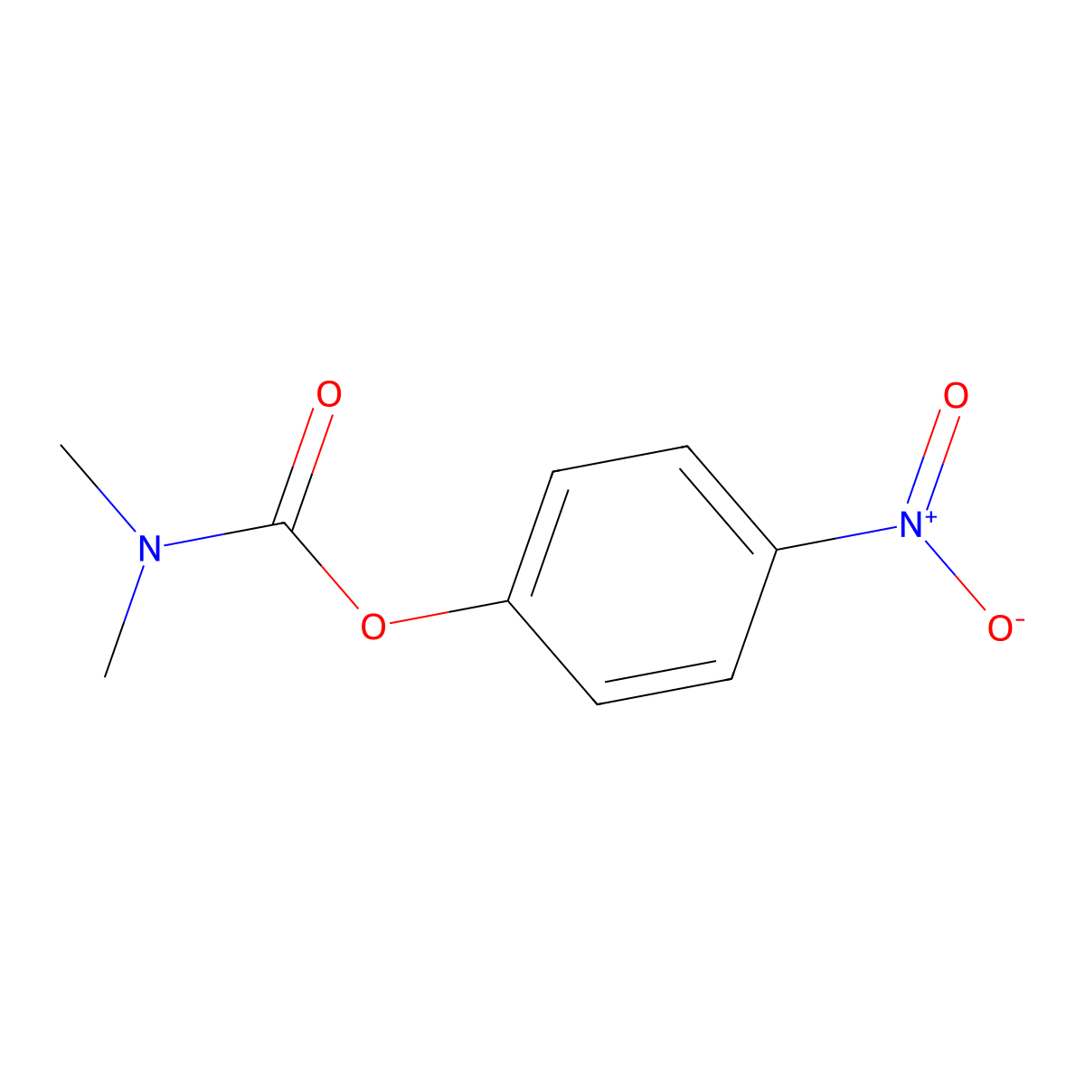 Carbamic acid, N,N-dimethyl-, 4-nitrophenyl ester molecular structure, CAS 7244-70-4