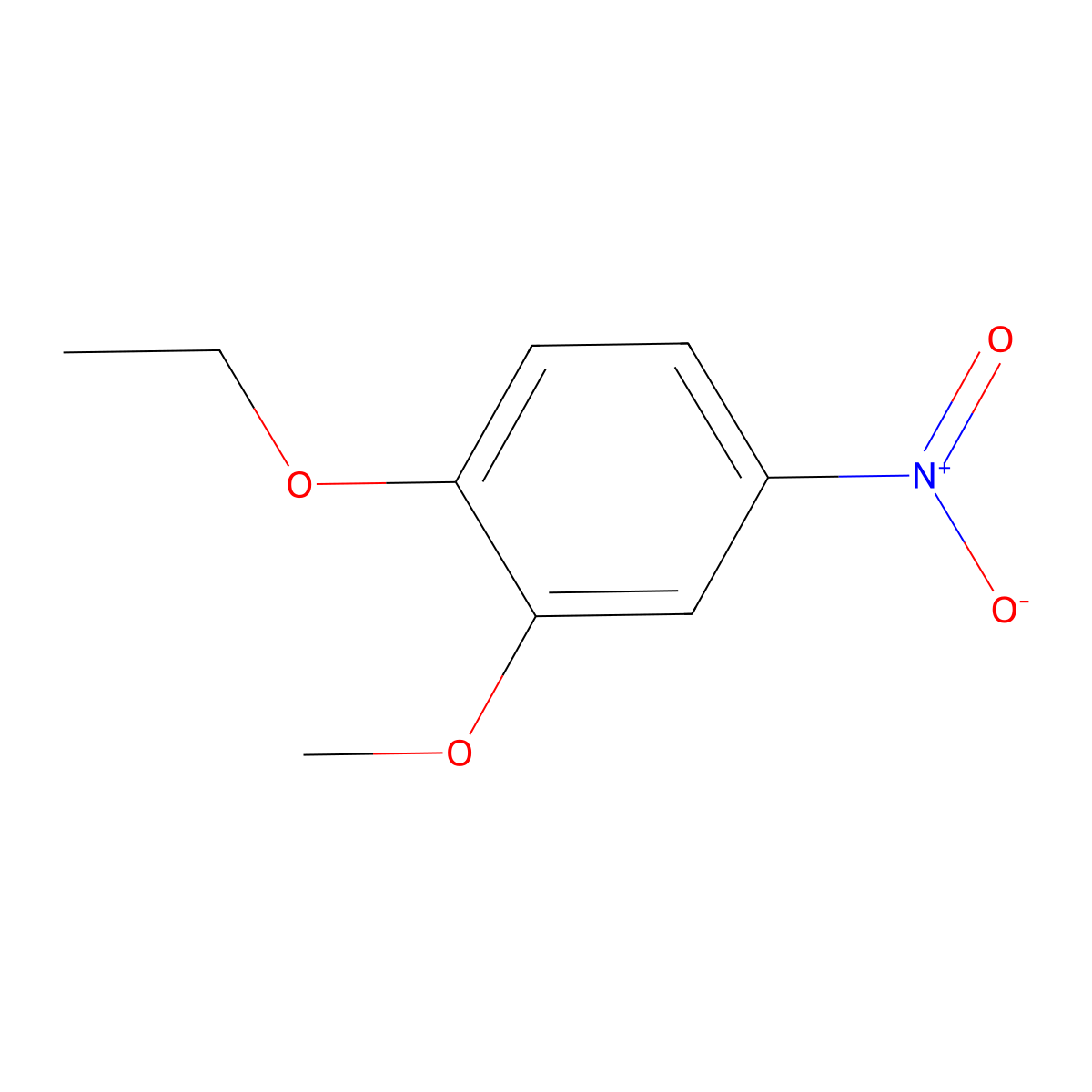 1-Ethoxy-2-methoxy-4-nitrobenzene molecular structure, CAS 7244-73-7