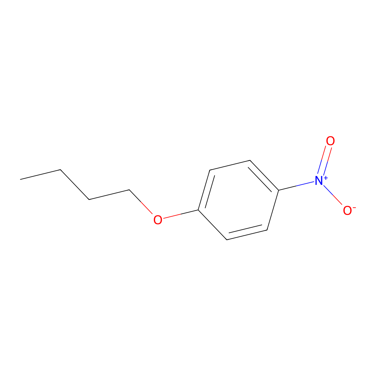 1-Butoxy-4-nitrobenzene molecular structure, CAS 7244-78-2