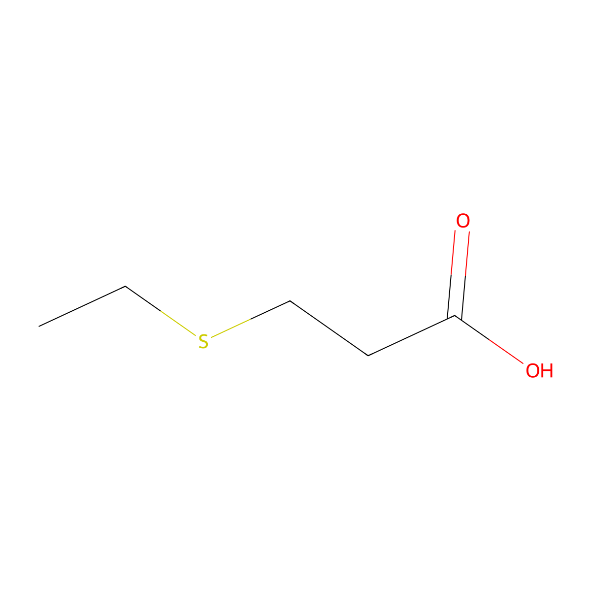3-Ethylthiopropionate molecular structure, CAS 7244-82-8