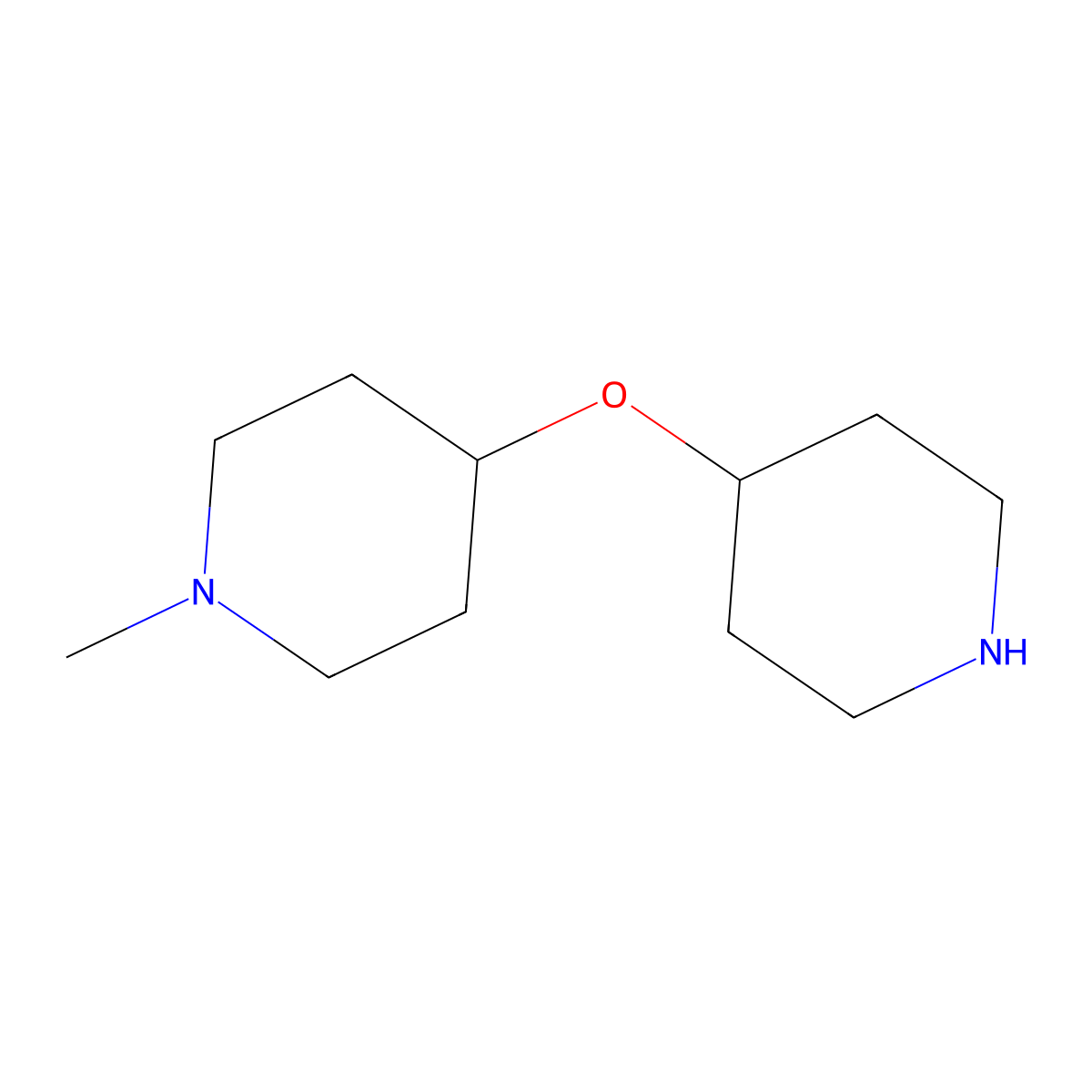 1-Methyl-4-(piperidin-4-yloxy)piperidine molecular structure, CAS 724421-20-9