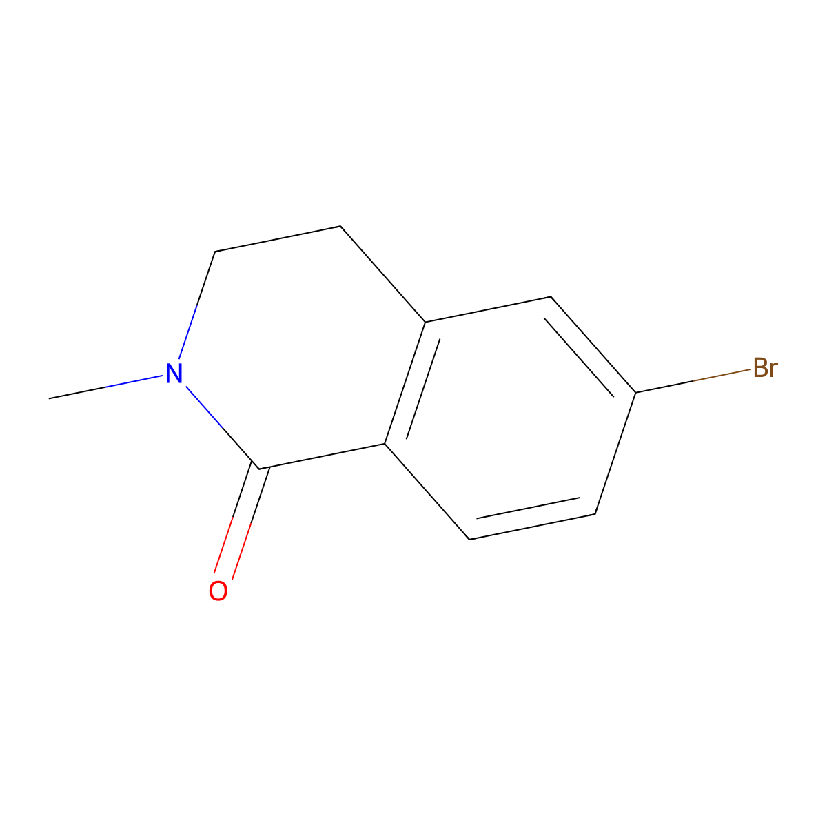 6-Bromo-2-methyl-3,4-dihydroisoquinolin-1(2H)-one molecular structure, CAS 724422-42-8