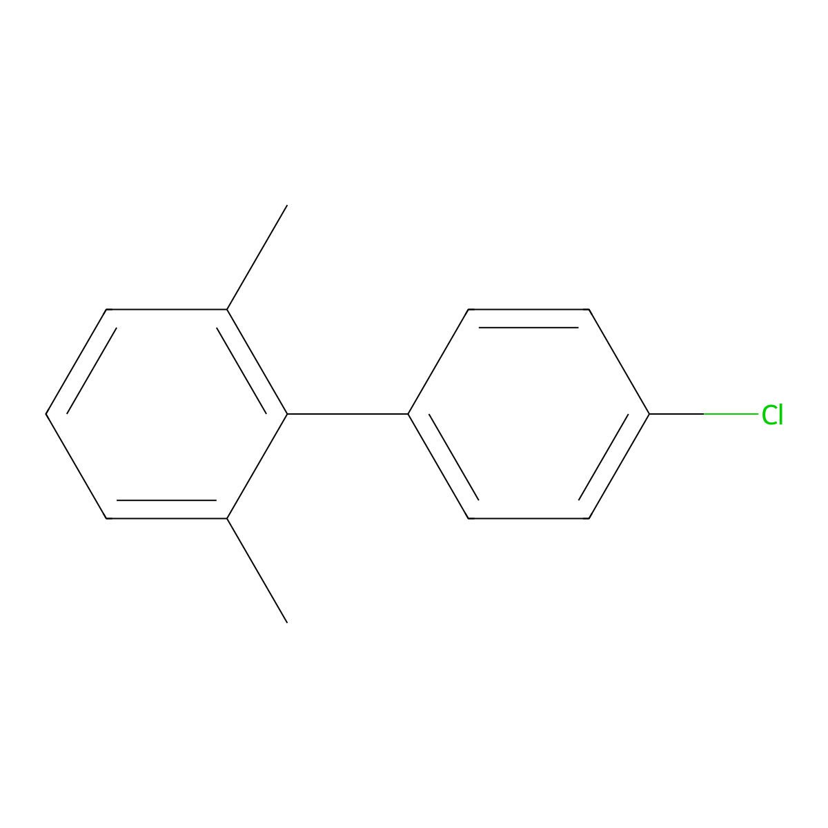 1,1'-Biphenyl, 4'-chloro-2,6-dimethyl- molecular structure, CAS 724423-52-3
