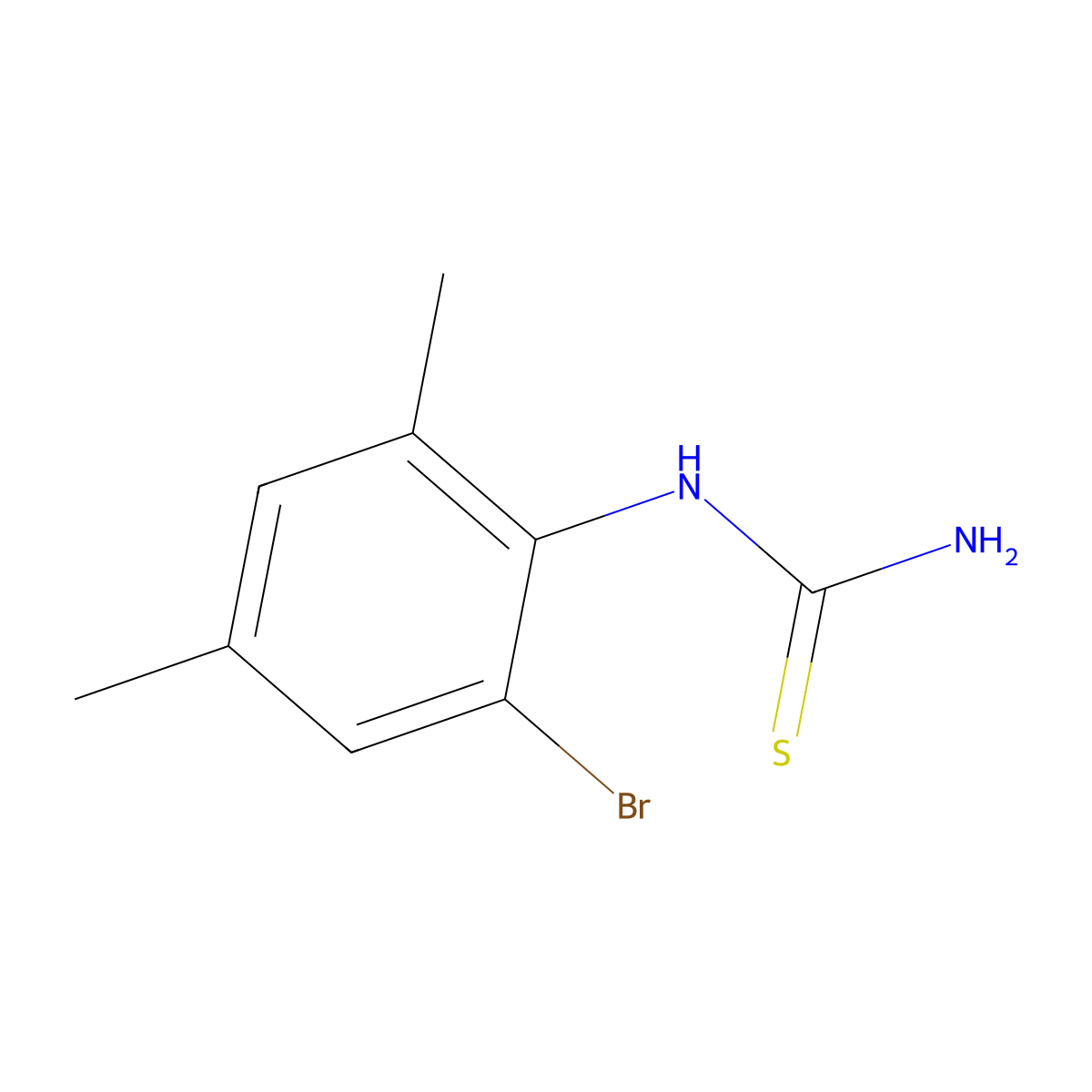 1-(2-Bromo-4,6-dimethylphenyl)thiourea molecular structure, CAS 724426-09-9