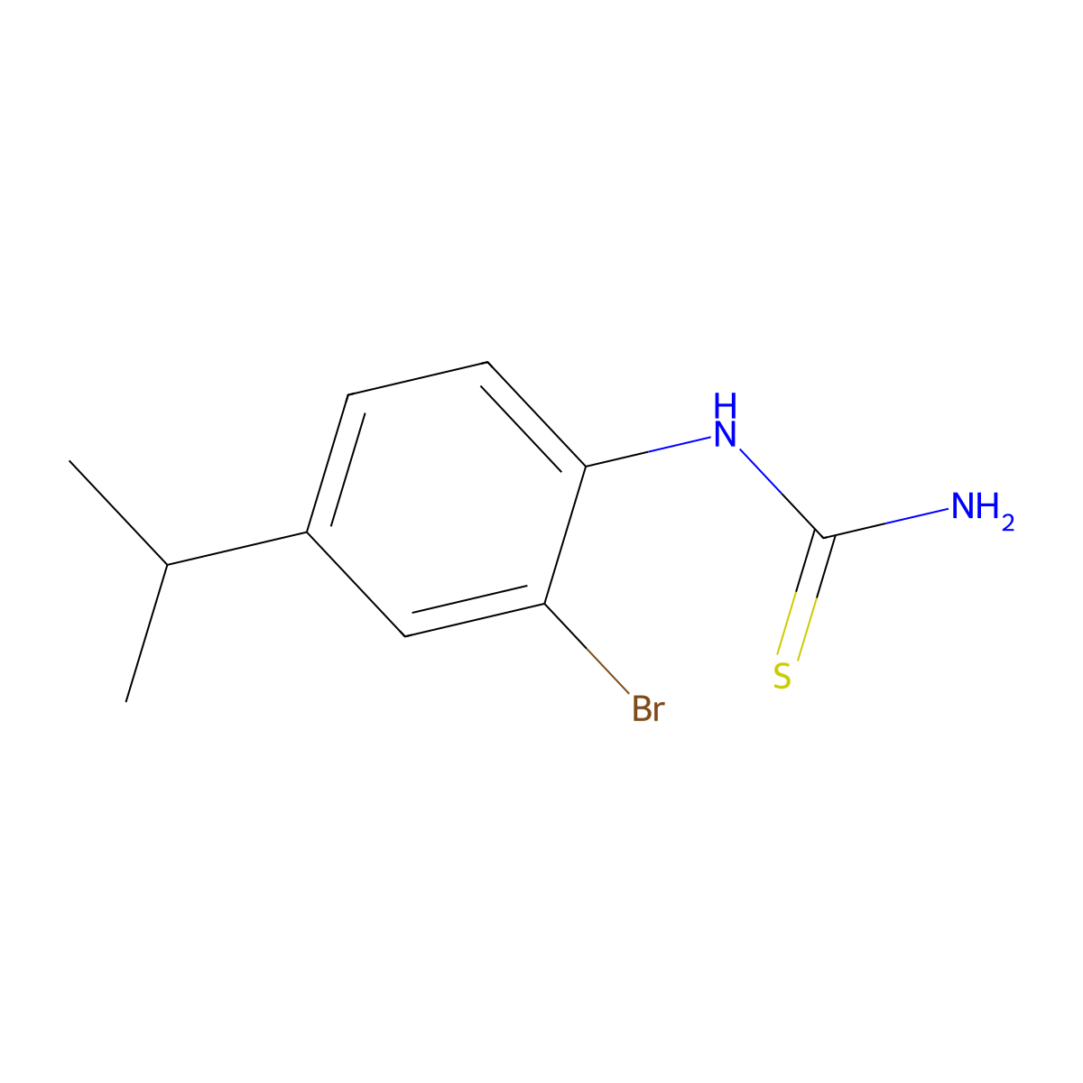 2-Bromo-4-isopropylphenylthiourea molecular structure, CAS 724426-94-2