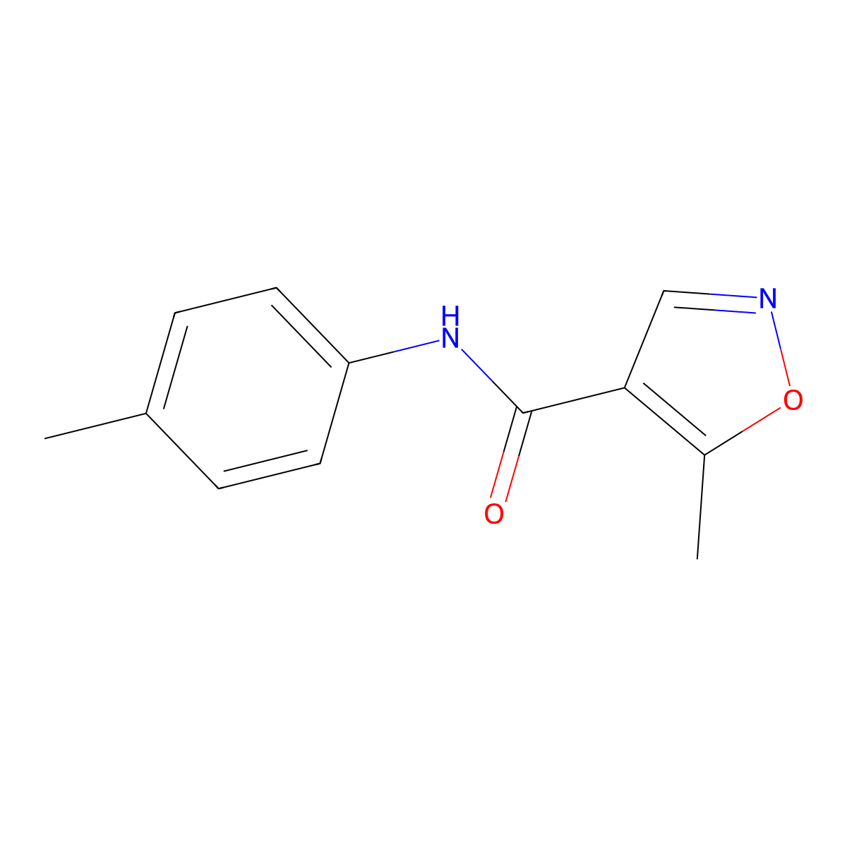 5-Methyl-N-(4-methylphenyl)isoxazole-4-carboxamide molecular structure, CAS 724429-16-7