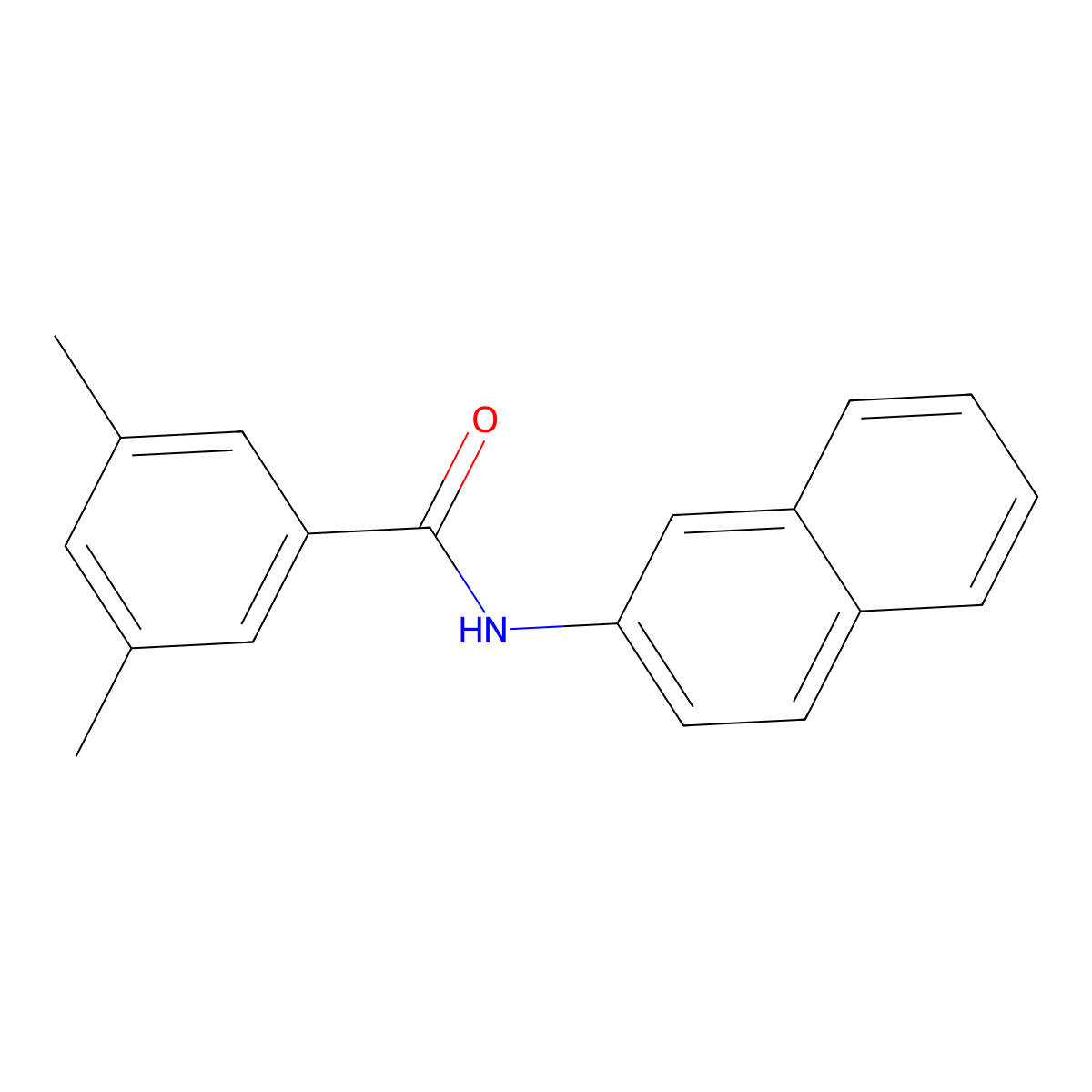3,5-dimethyl-N-(2-naphthyl)benzamide molecular structure, CAS 724429-80-5