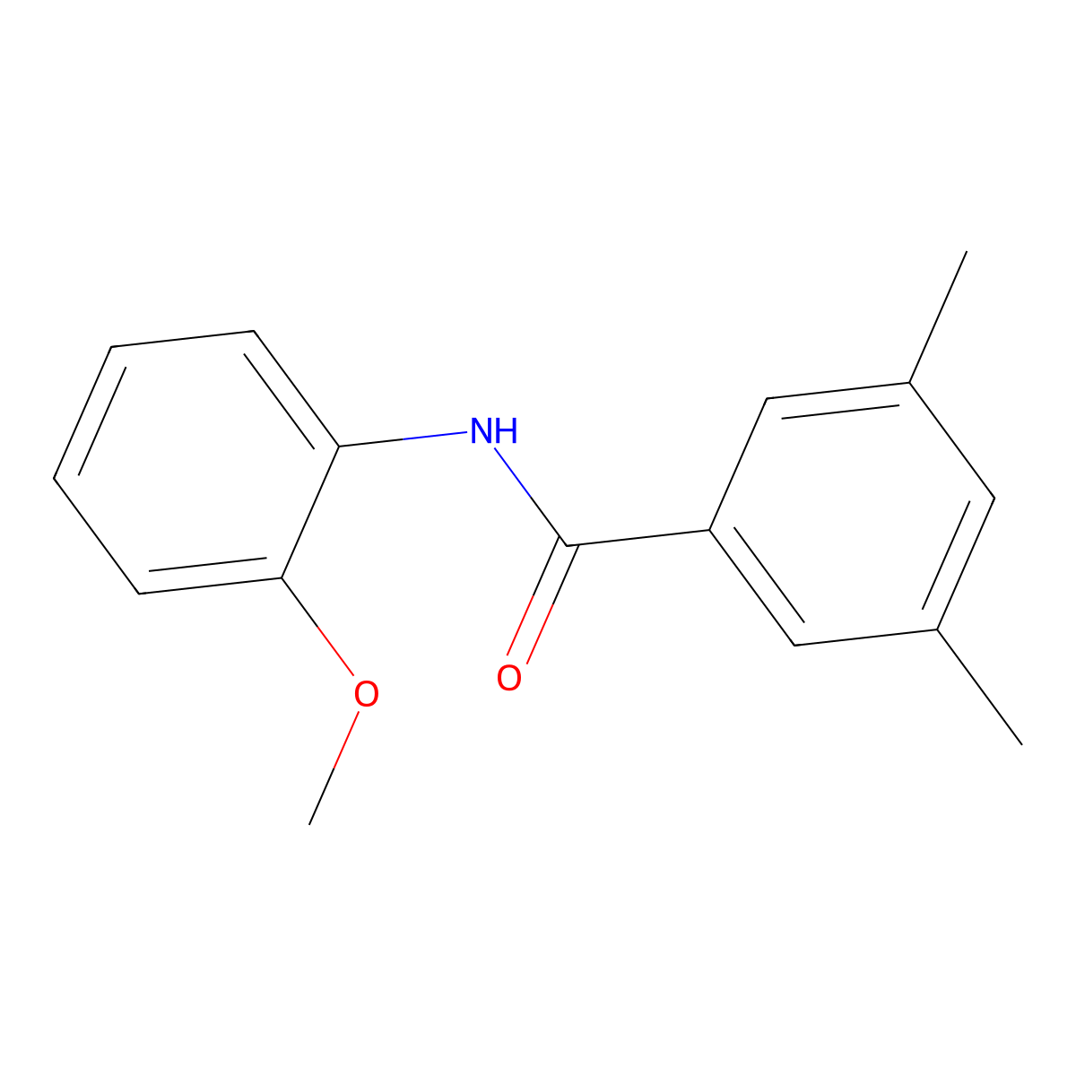 N-(2-methoxyphenyl)-3,5-dimethylbenzamide molecular structure, CAS 724429-81-6