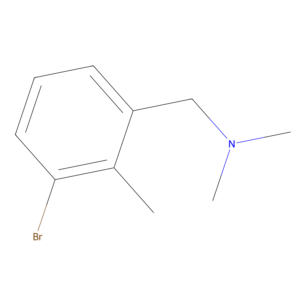 [(3-Bromo-2-methylphenyl)methyl]dimethylamine molecular structure, CAS 72443-64-2