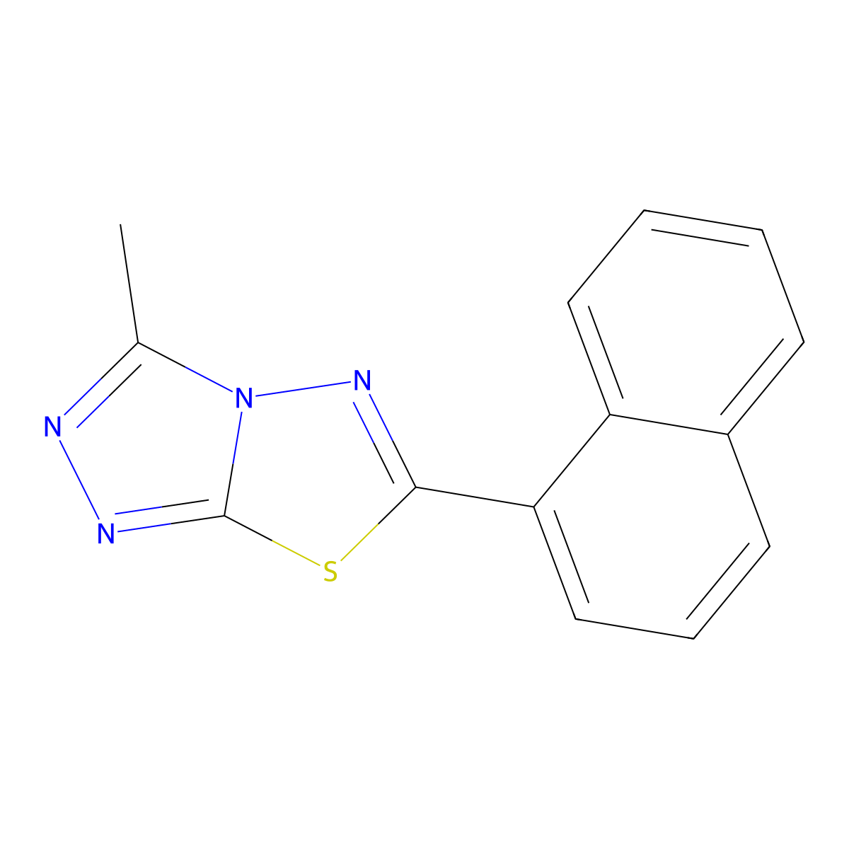 3-Methyl-6-(1-naphthalenyl)-[1,2,4]triazolo[3,4-b][1,3,4]thiadiazole molecular structure, CAS 724430-19-7