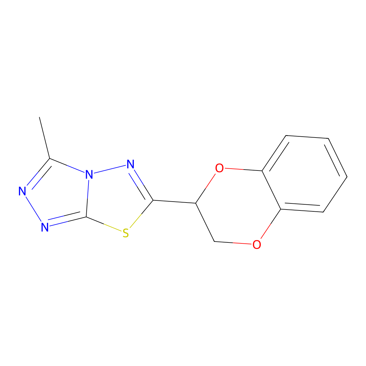 6-(2,3-Dihydro-1,4-benzodioxin-2-yl)-3-methyl[1,2,4]triazolo[3,4-b][1,3,4]thiadiazole molecular structure, CAS 724430-29-9