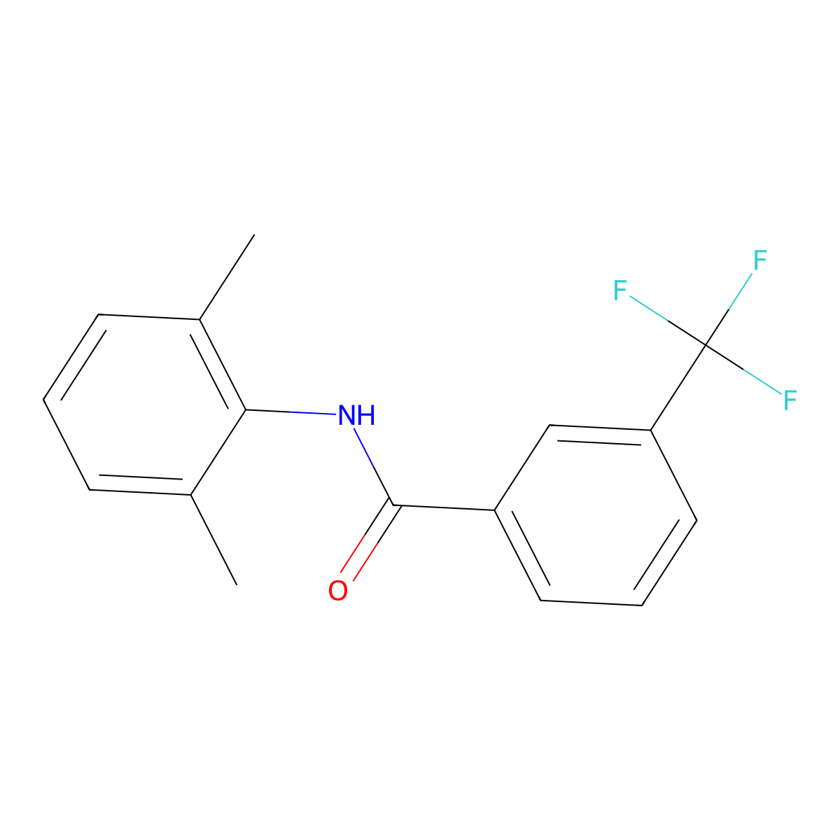 N-(2,6-dimethylphenyl)-3-(trifluoromethyl)benzamide molecular structure, CAS 724431-20-3