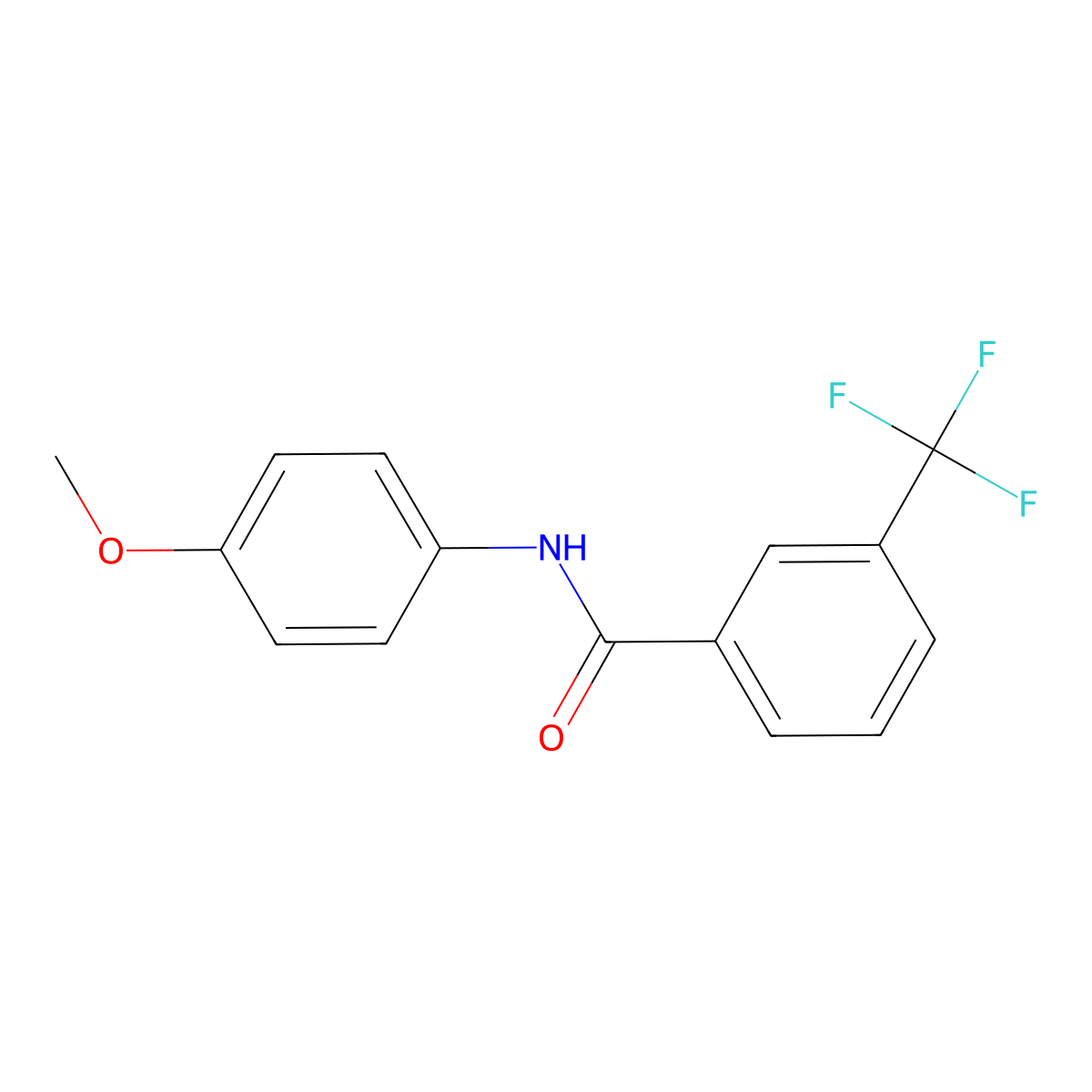 N-(4-methoxyphenyl)-3-(trifluoromethyl)benzamide molecular structure, CAS 724431-22-5